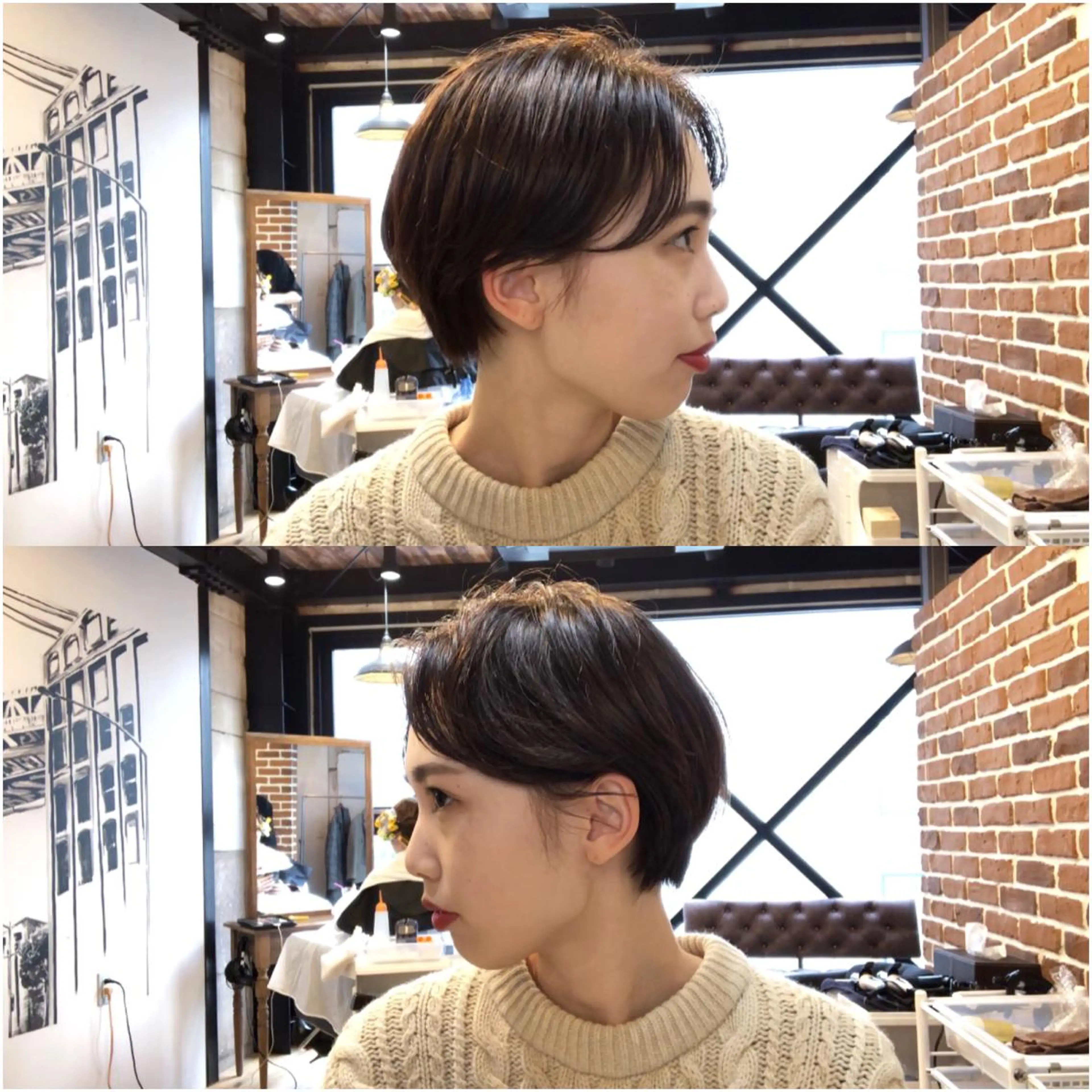 ショート 切りっぱなしボブ ボブ 外国人風カラー ハイライト レイヤーカット また会いたくなる 美容師【KENTA】のヘアスタイル