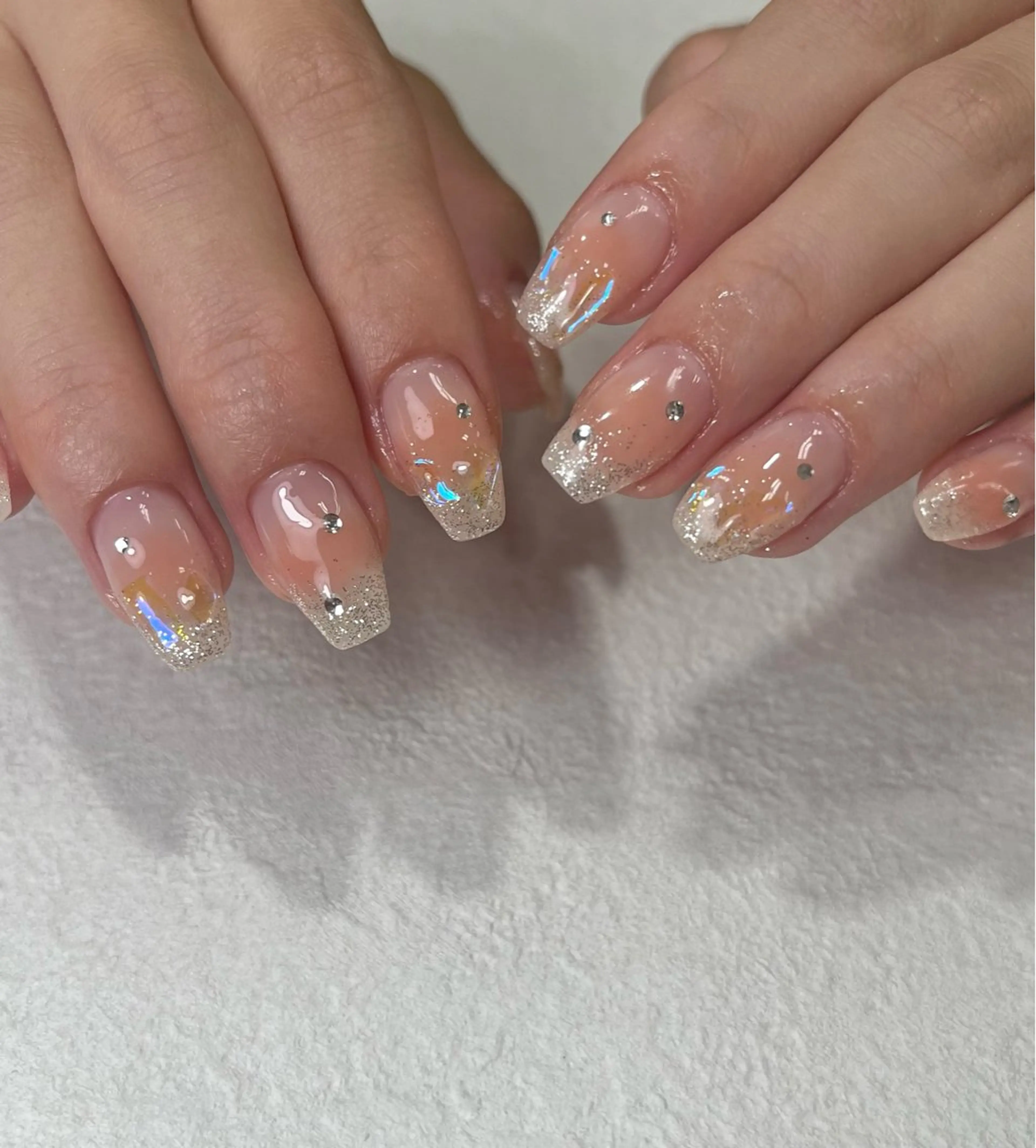 ネイル チークネイル クリアネイル グラデーション 氷ネイル・うるうるネイル キラキラネイル ハンドネイル フットネイル para ☀︎ sol by BECK所属・Para Sol nail　Maoのネイルデザイン