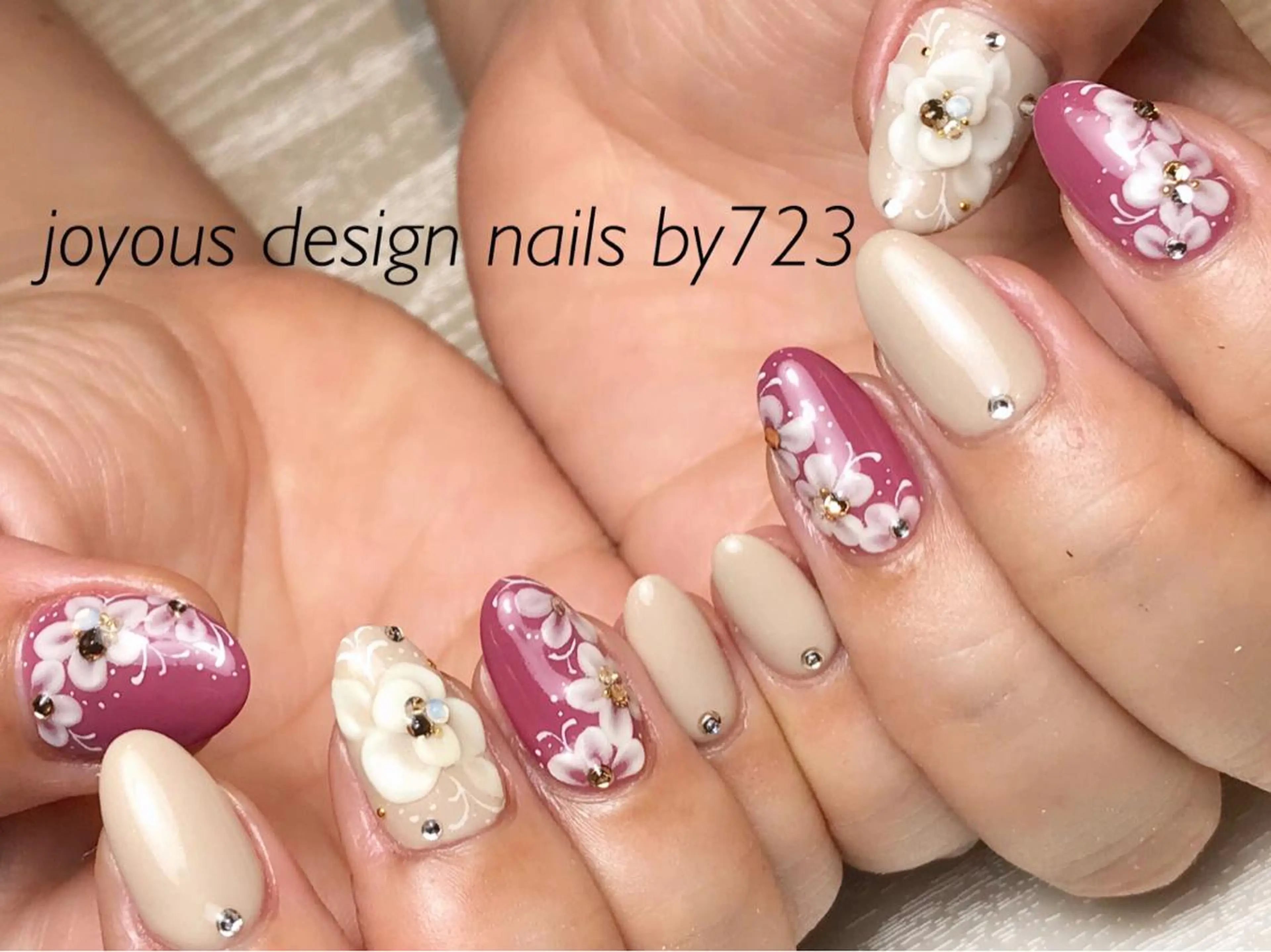 ネイル ストーンネイル ハンドネイル jdn natsumiのネイルデザイン