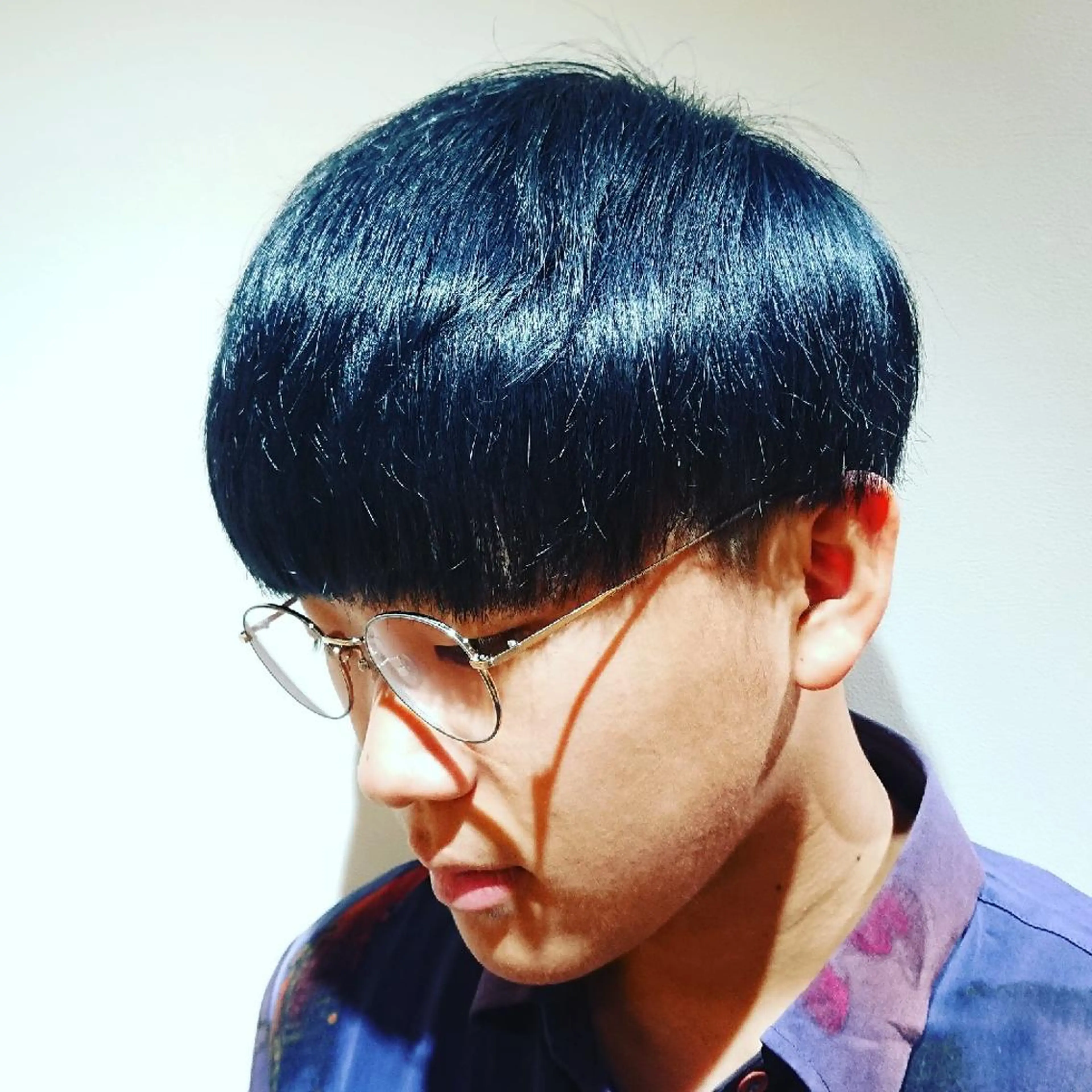 メンズ カラー アップバング メンズブリーチ マッシュ メンズパーマ ブリーチ ヘアカラー ブリーチ/ヘアケア/ 艶髪/イギチハルのヘアスタイル