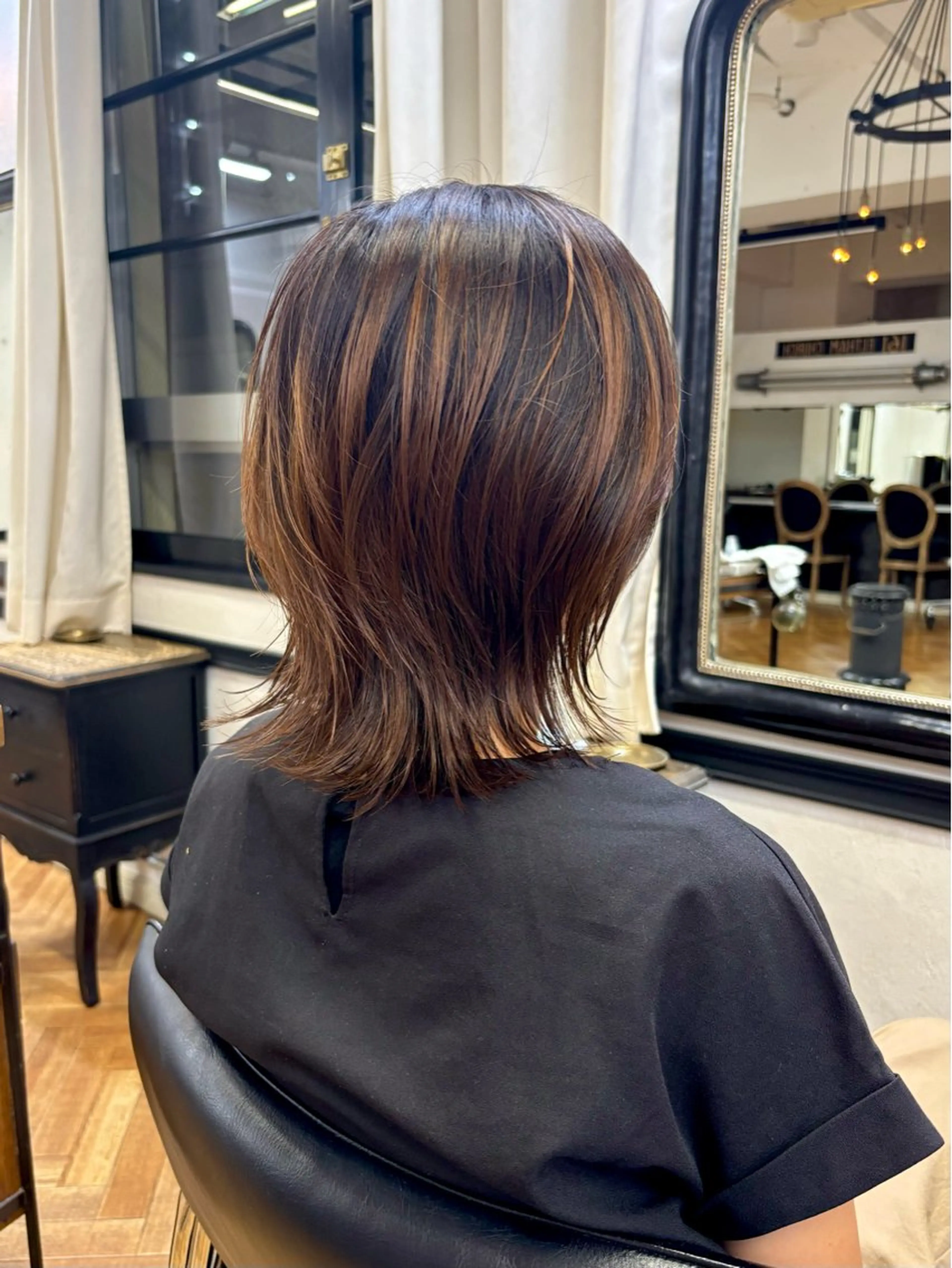 ミディアム ウルフカット ショートカット/ キタハラユリナのヘアスタイル