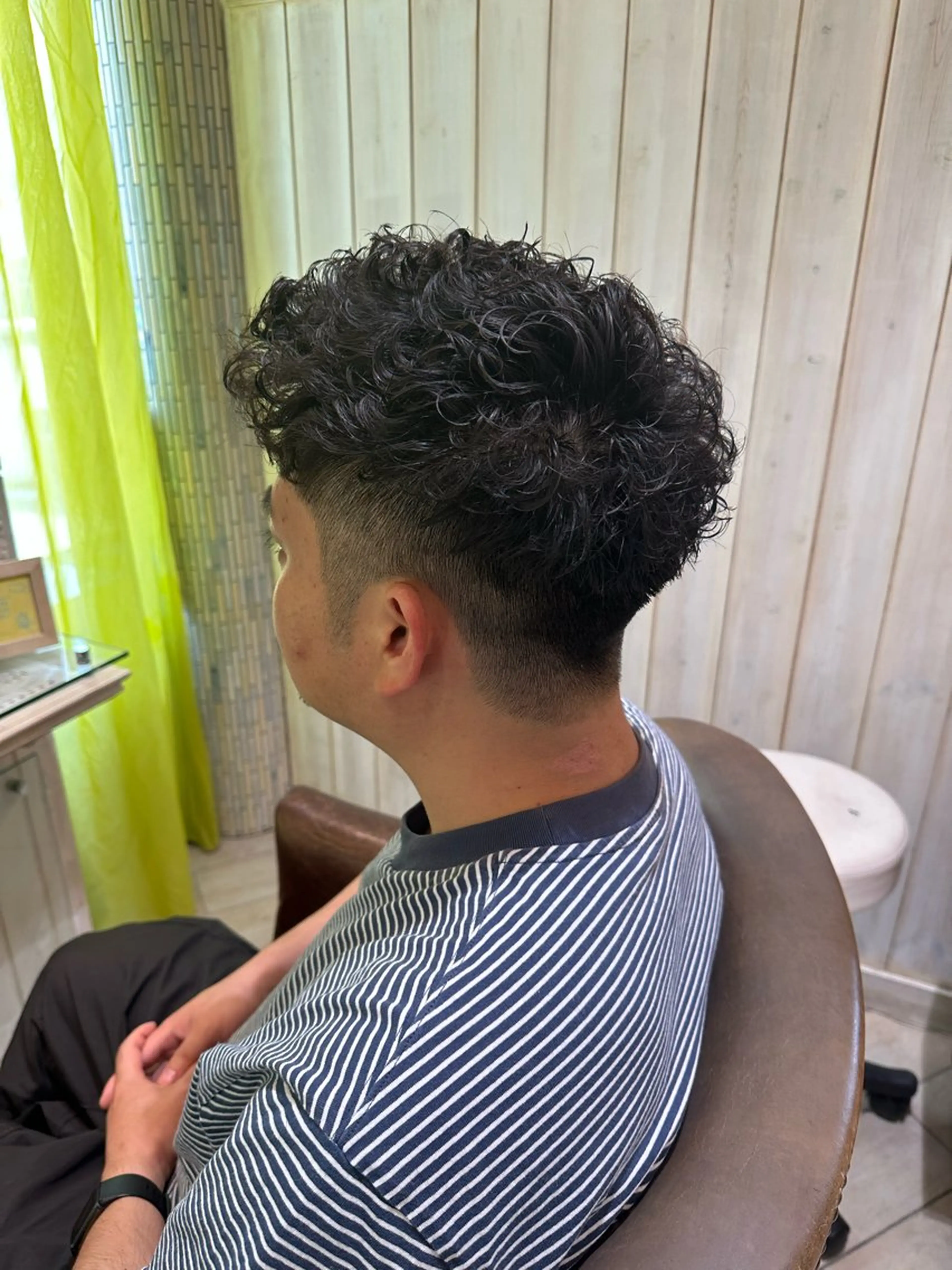 パーマ メンズ カット パーマ 増渕 駿介のヘアスタイル