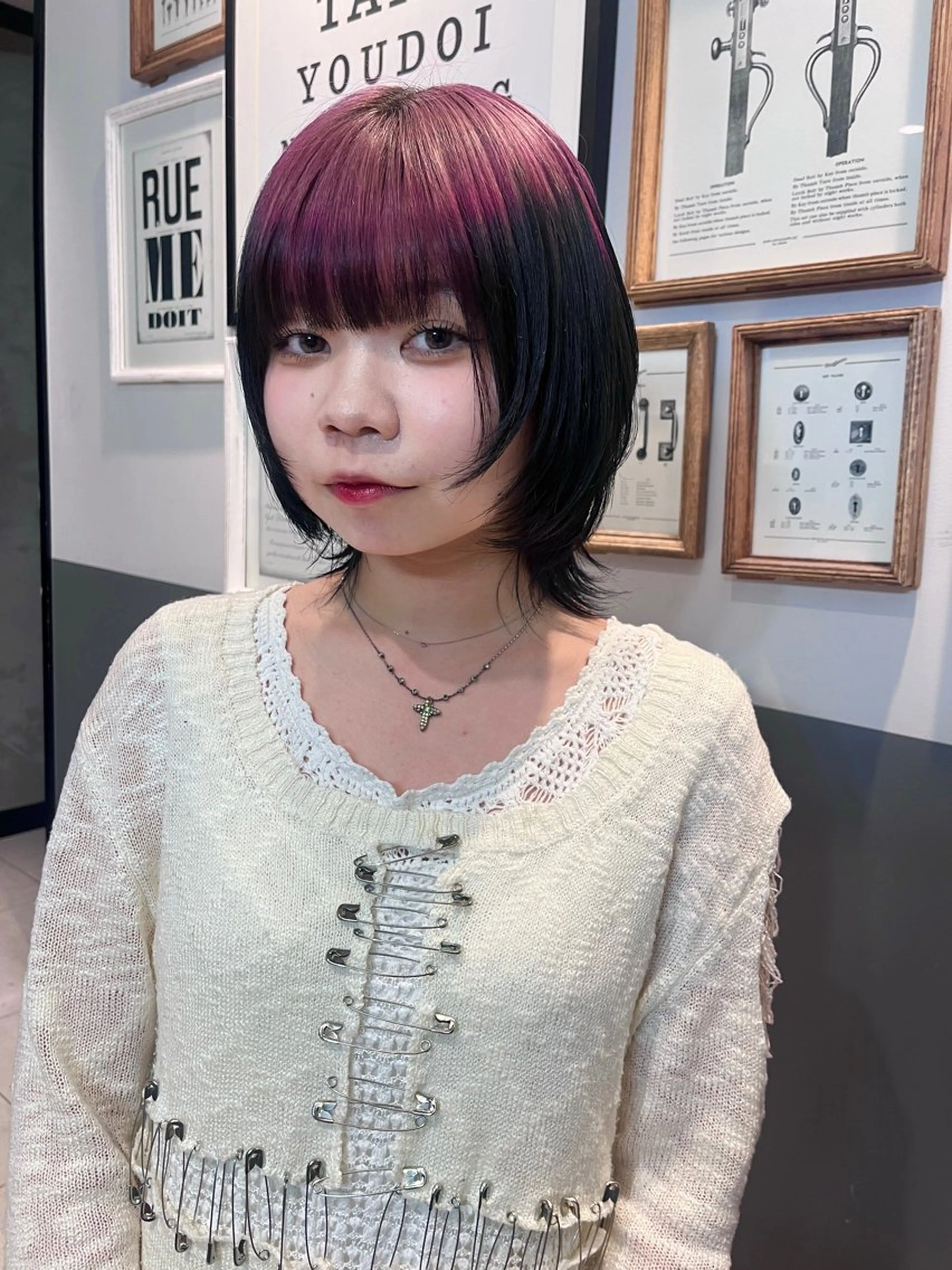 ショート カラー ピンクカラー ヘアカラー トリートメント 顔まわり/暖色 可愛い特化🎀ゆうなのヘアスタイル