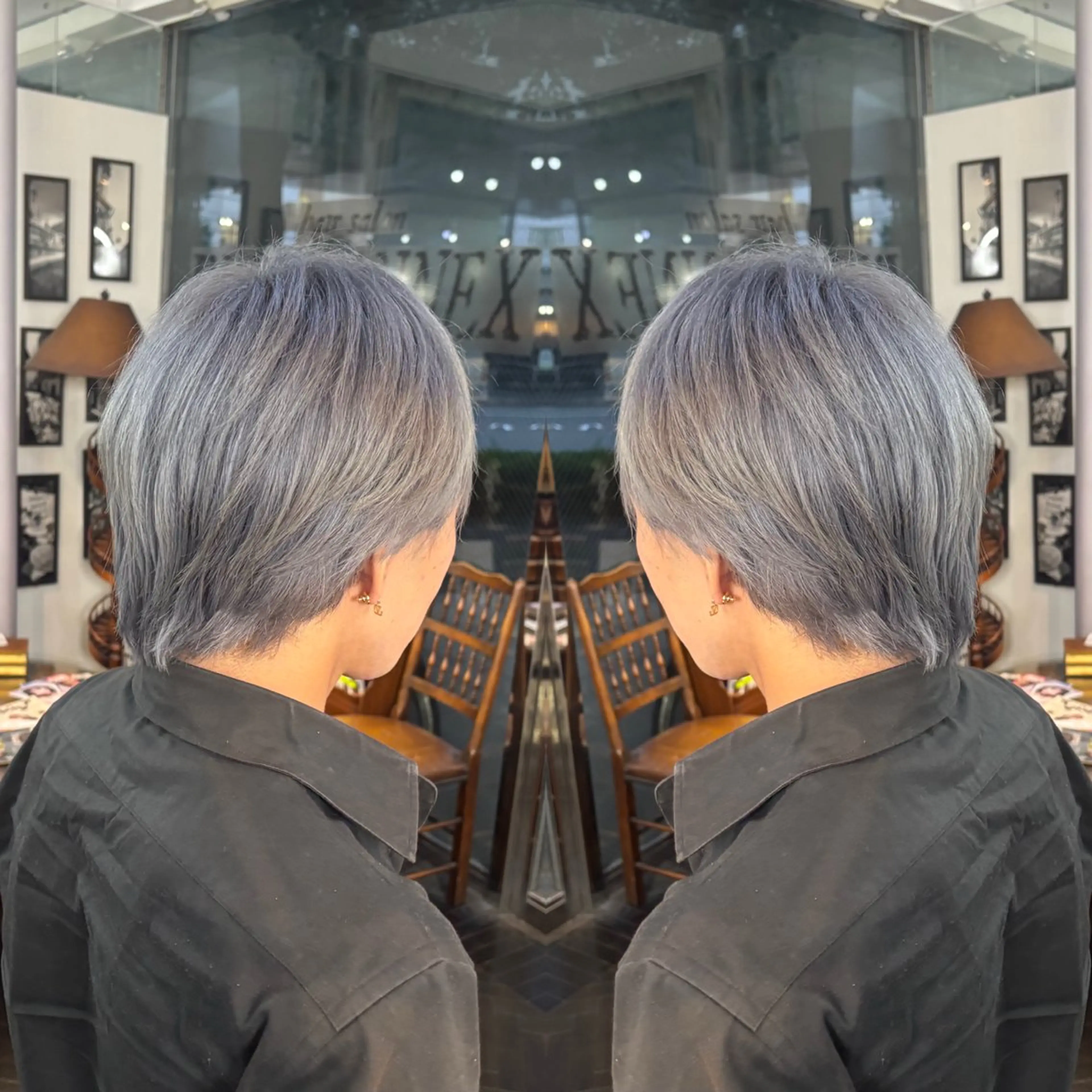 ショート メンズ ヘアカラー トリートメント ☻モエカ/ハイトーン アレンジ☻のヘアスタイル