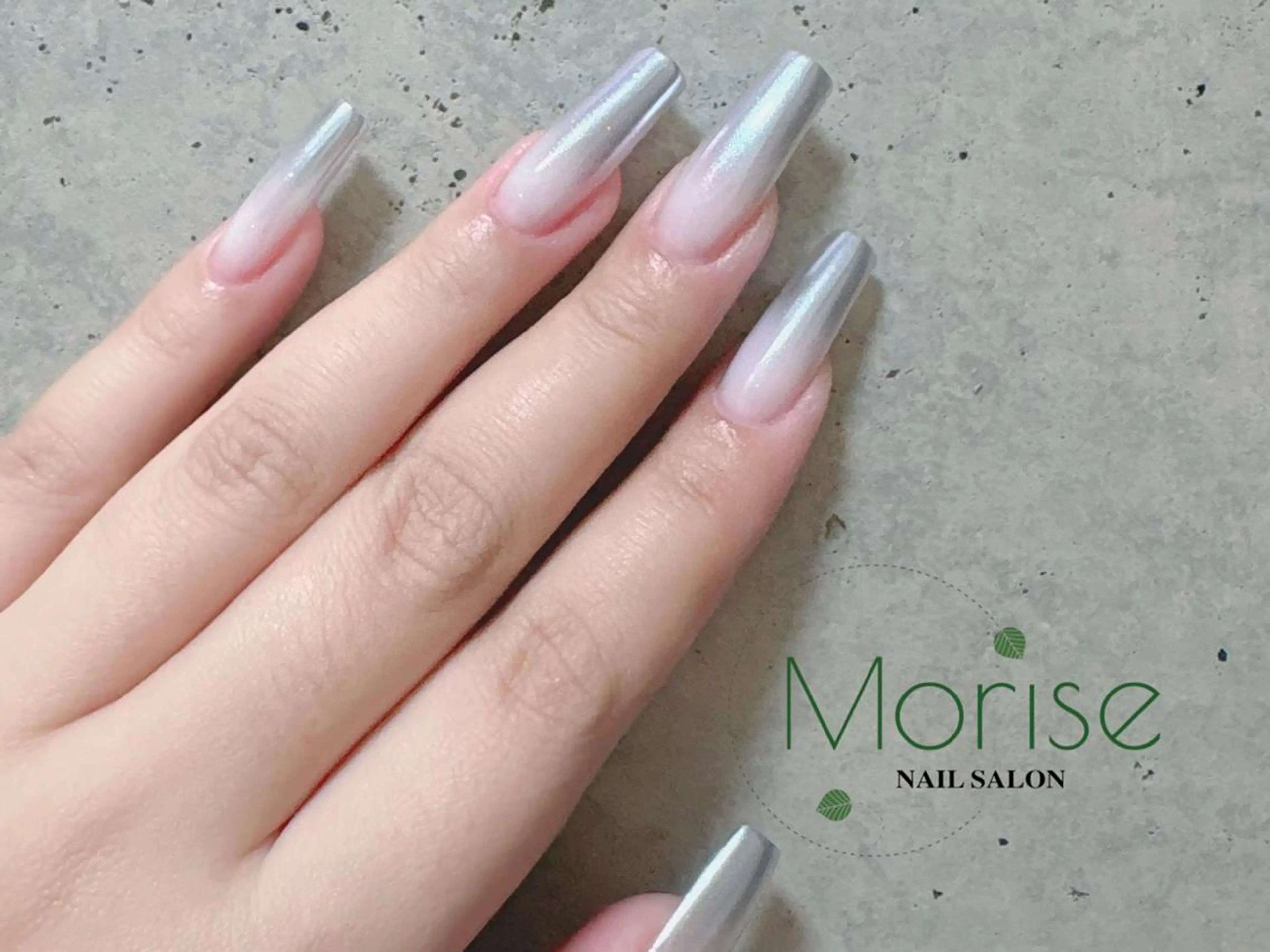 ネイル フットネイル フレンチネイル ジェルネイル ガラスフレンチ 韓国ネイル MoriseNail 表参道のネイルデザイン