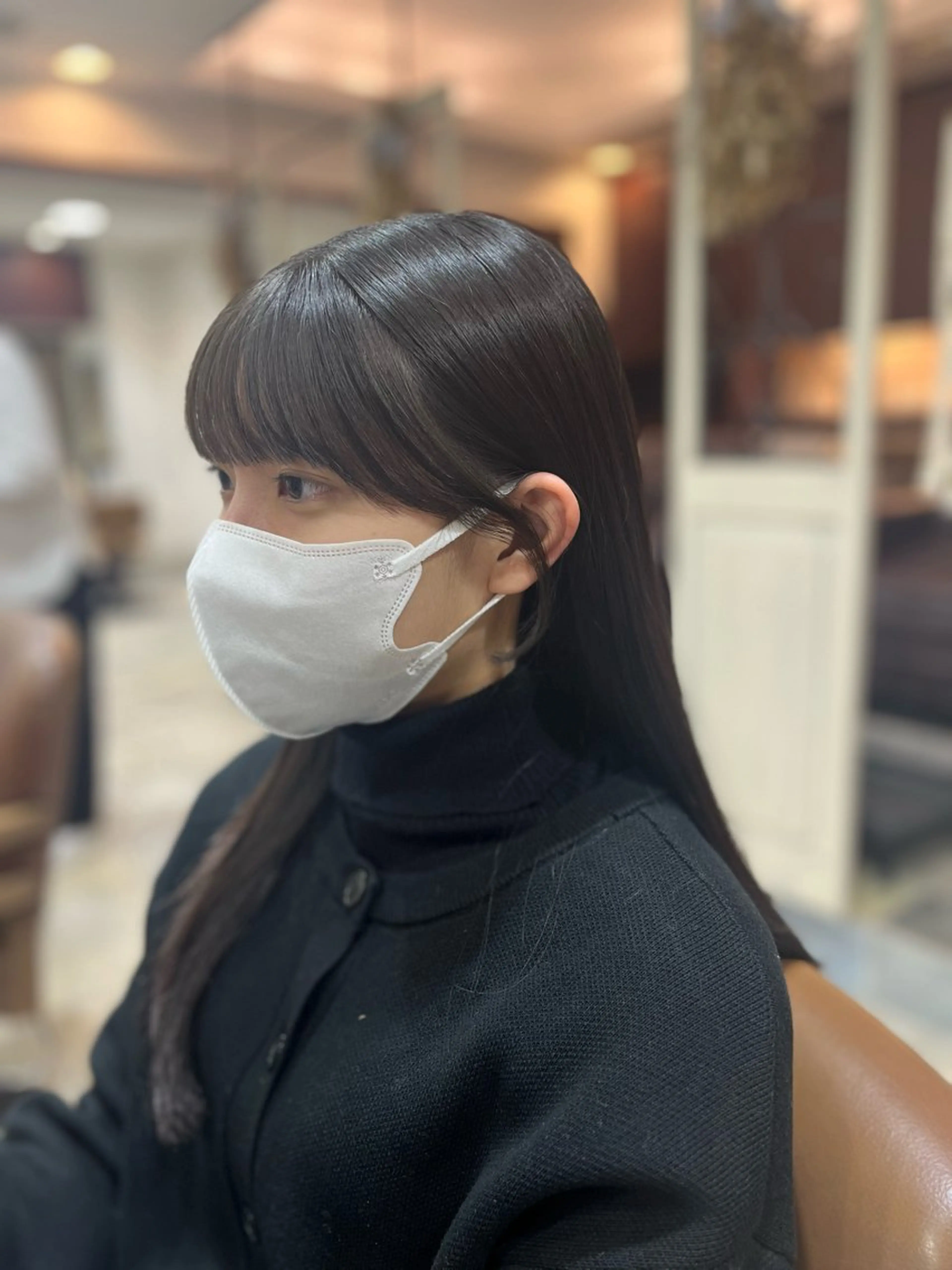 ロング 顔周りカット カット ヘアカラー トリートメント 透明感カラー／ 艶感カラー／RAMUのヘアスタイル