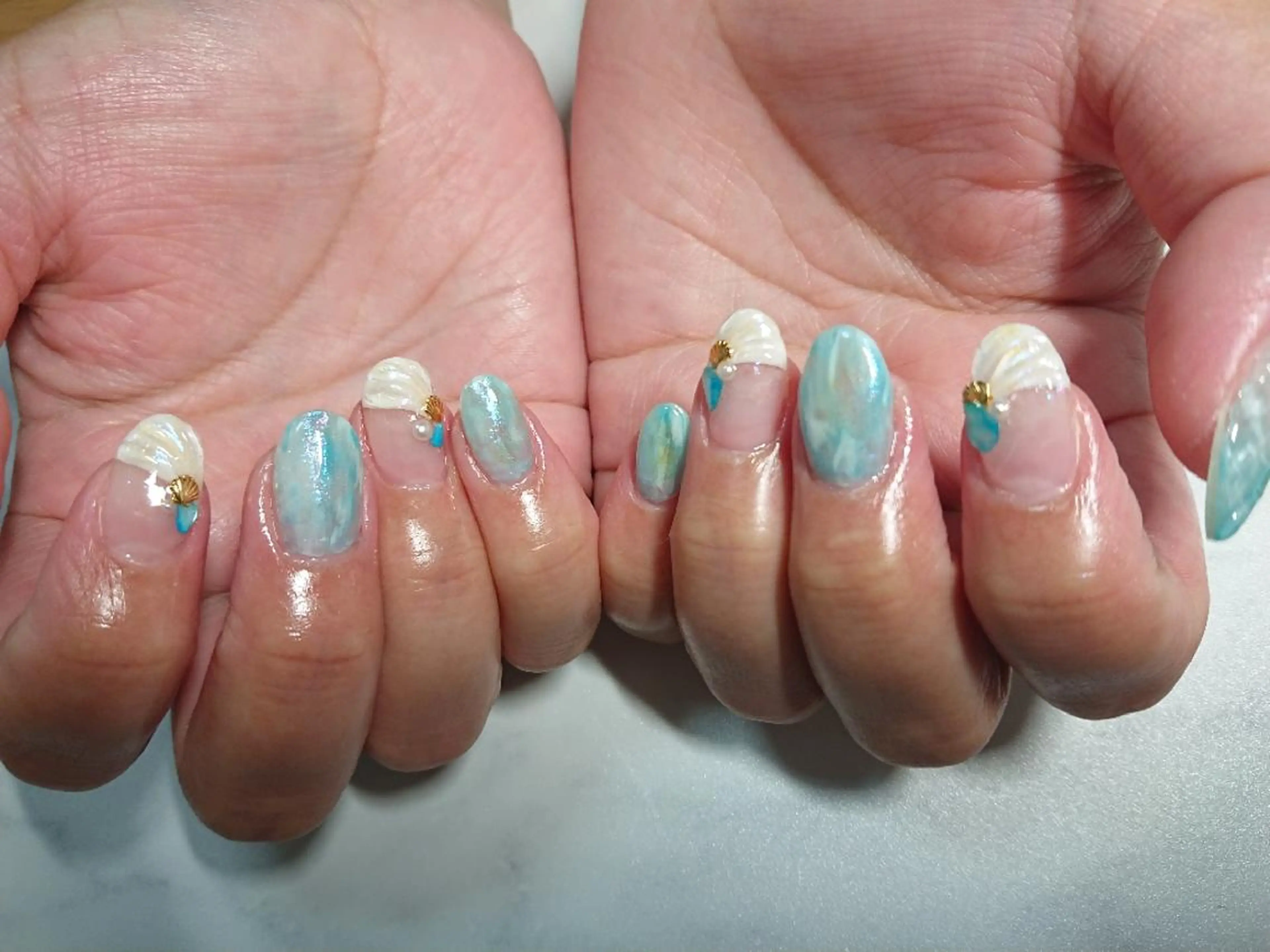 ネイル ハンドネイル shellnail さなえのネイルデザイン