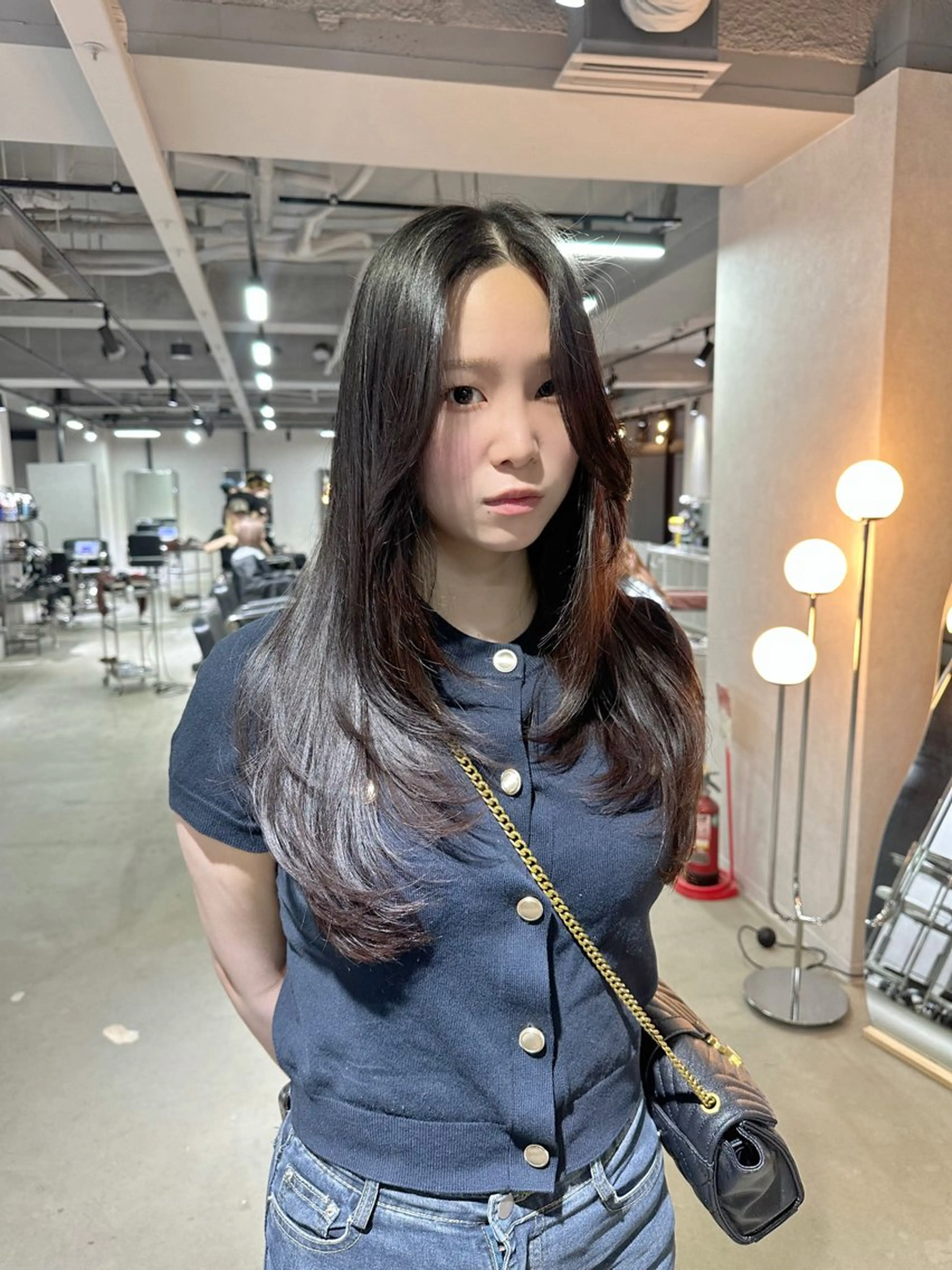 セミロング ケアカラー ボブ 髪質改善 韓国風ヘア レイヤーカット カット ヘアカラー トリートメント 艶髪カラー/レイヤ ー支持No.1renのヘアスタイル