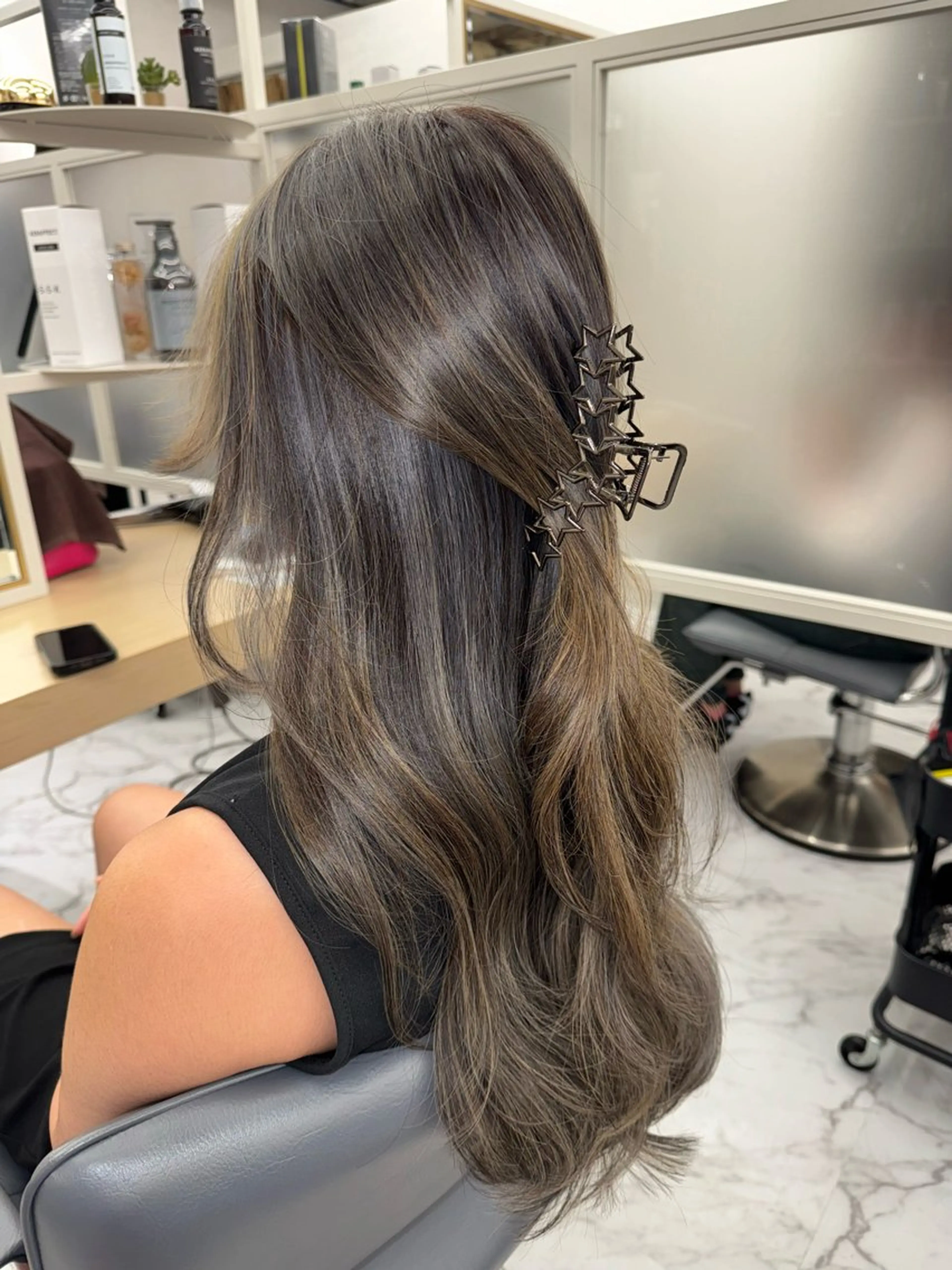 ロング ヘアカラー トリートメント ヘッドスパ 韓国/アイドルヘア 🎀みづきのヘアスタイル