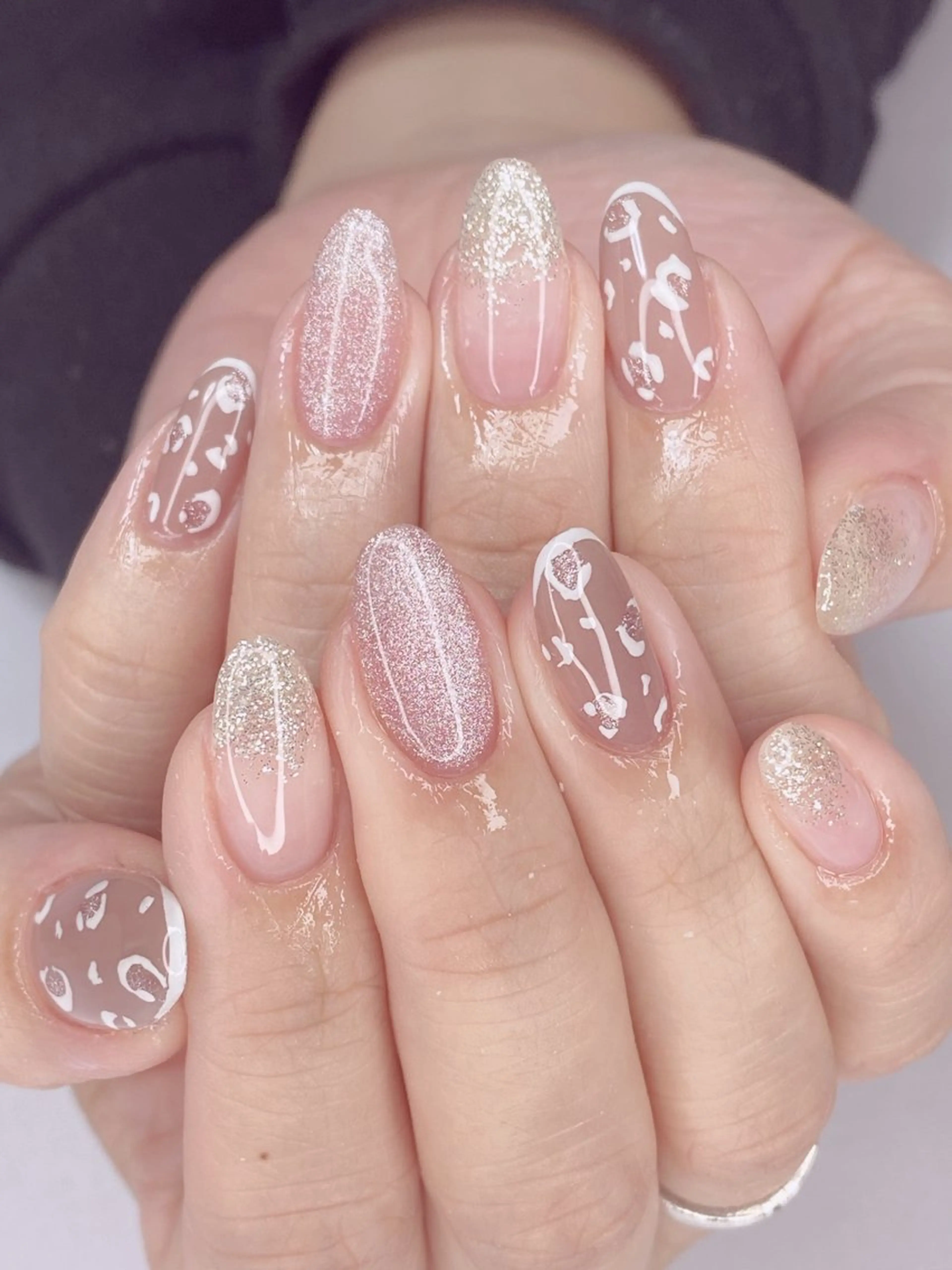 ネイル アートネイル オーロラネイル 桜ネイル クリアネイル フットネイル Ｎail Ｓalon ertiのネイルデザイン