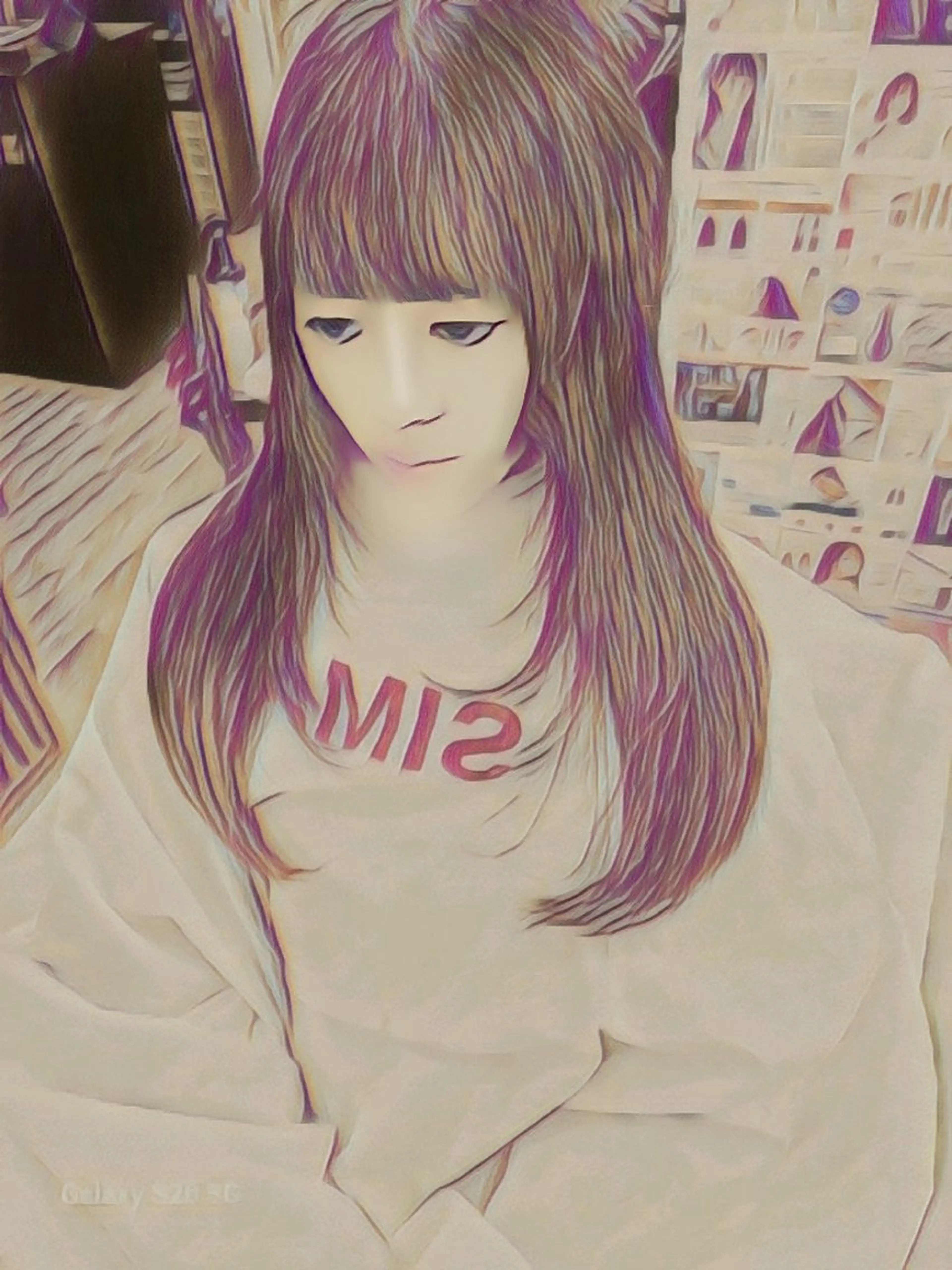 ロング シ マのヘアスタイル