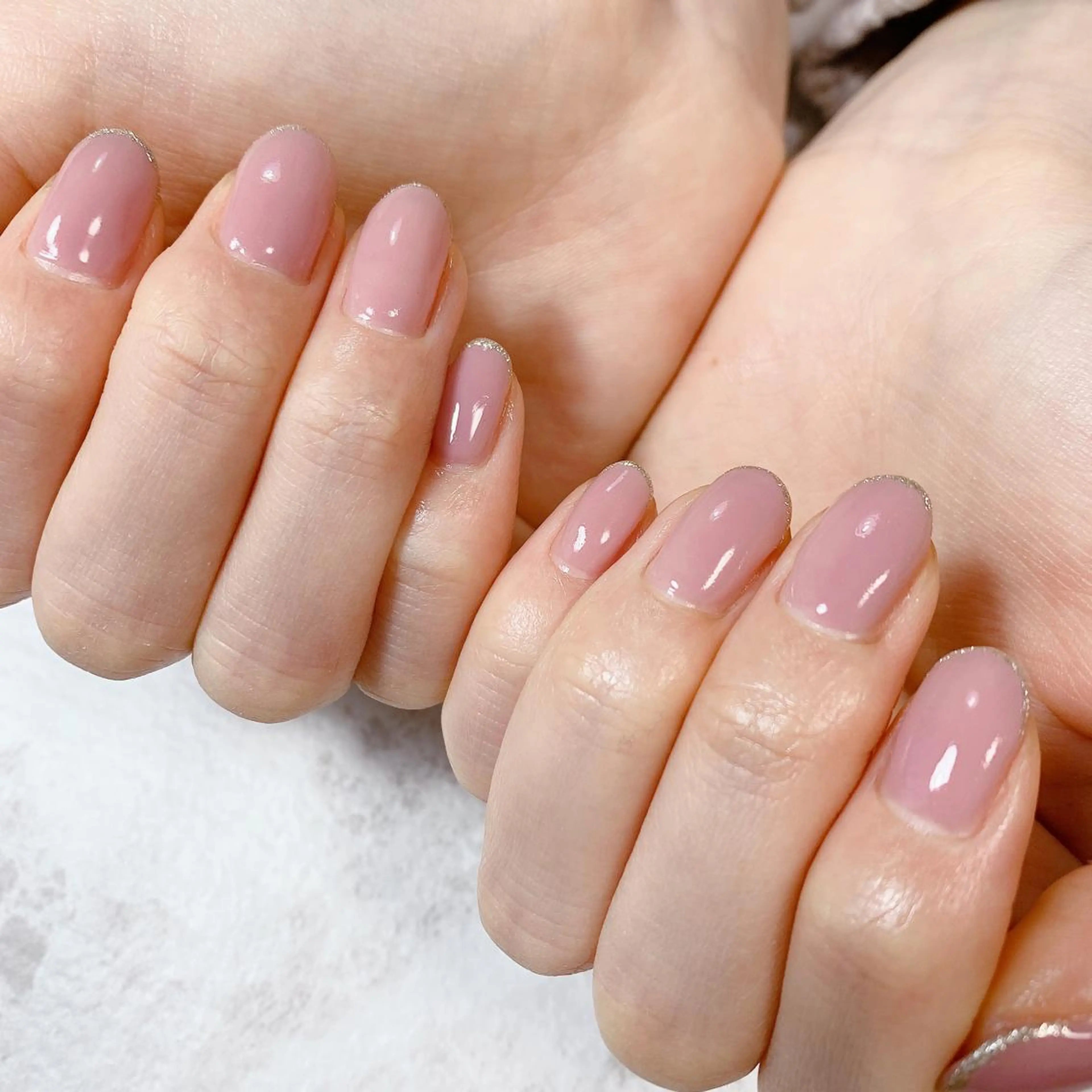 ネイル フレンチネイル ラメ(グリッター) ワンカラーネイル sereha nailのネイルデザイン