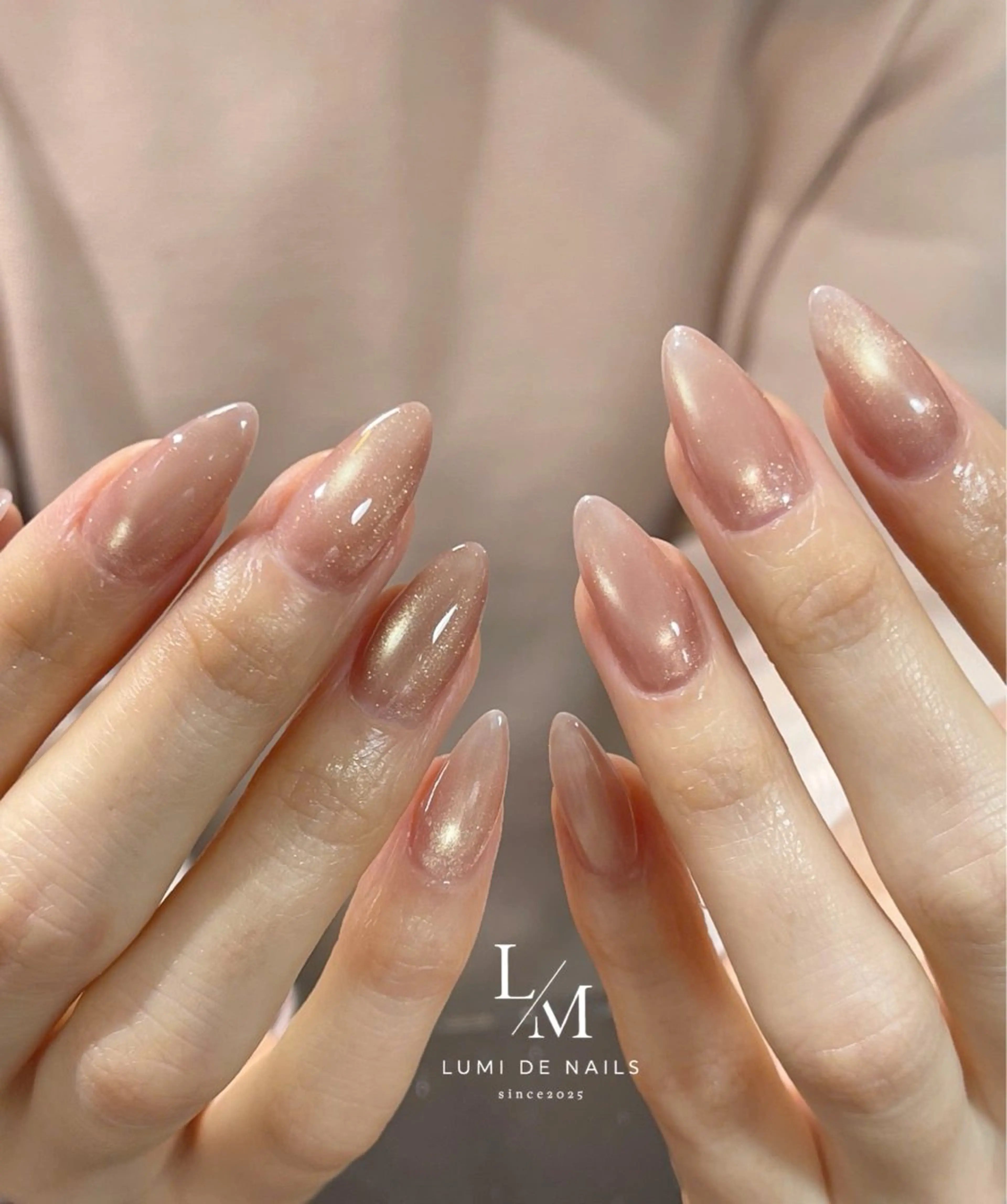 ネイル グラデーション ラメ(グリッター) マグネットネイル ミラーネイル ニュアンスネイル ハンドネイル Lumi de nailsのネイルデザイン