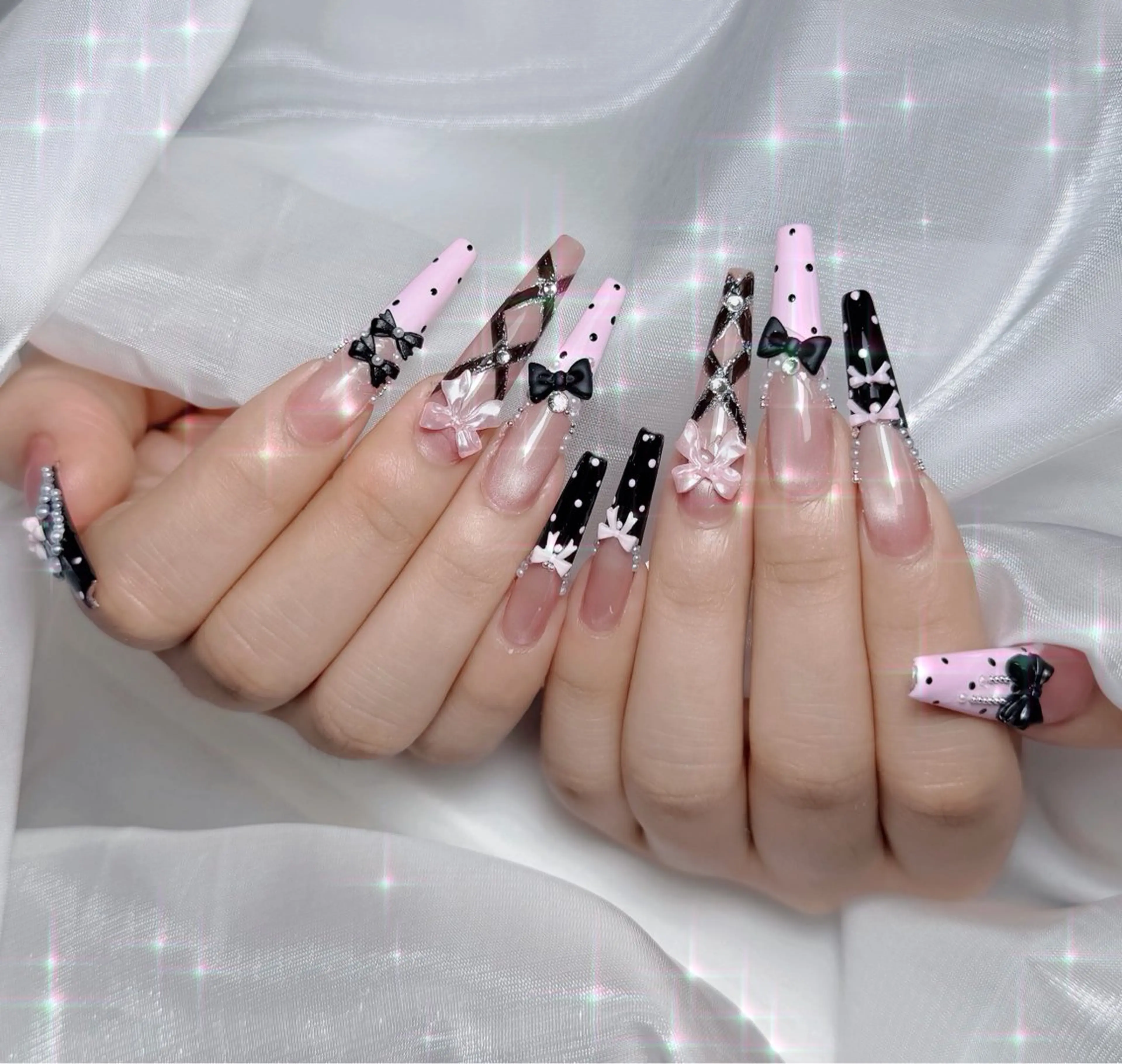 ネイル アートネイル フレンチネイル ジェルネイル 韓国ネイル マグネットネイル ハンドネイル Lenie Nail Okuboのネイルデザイン