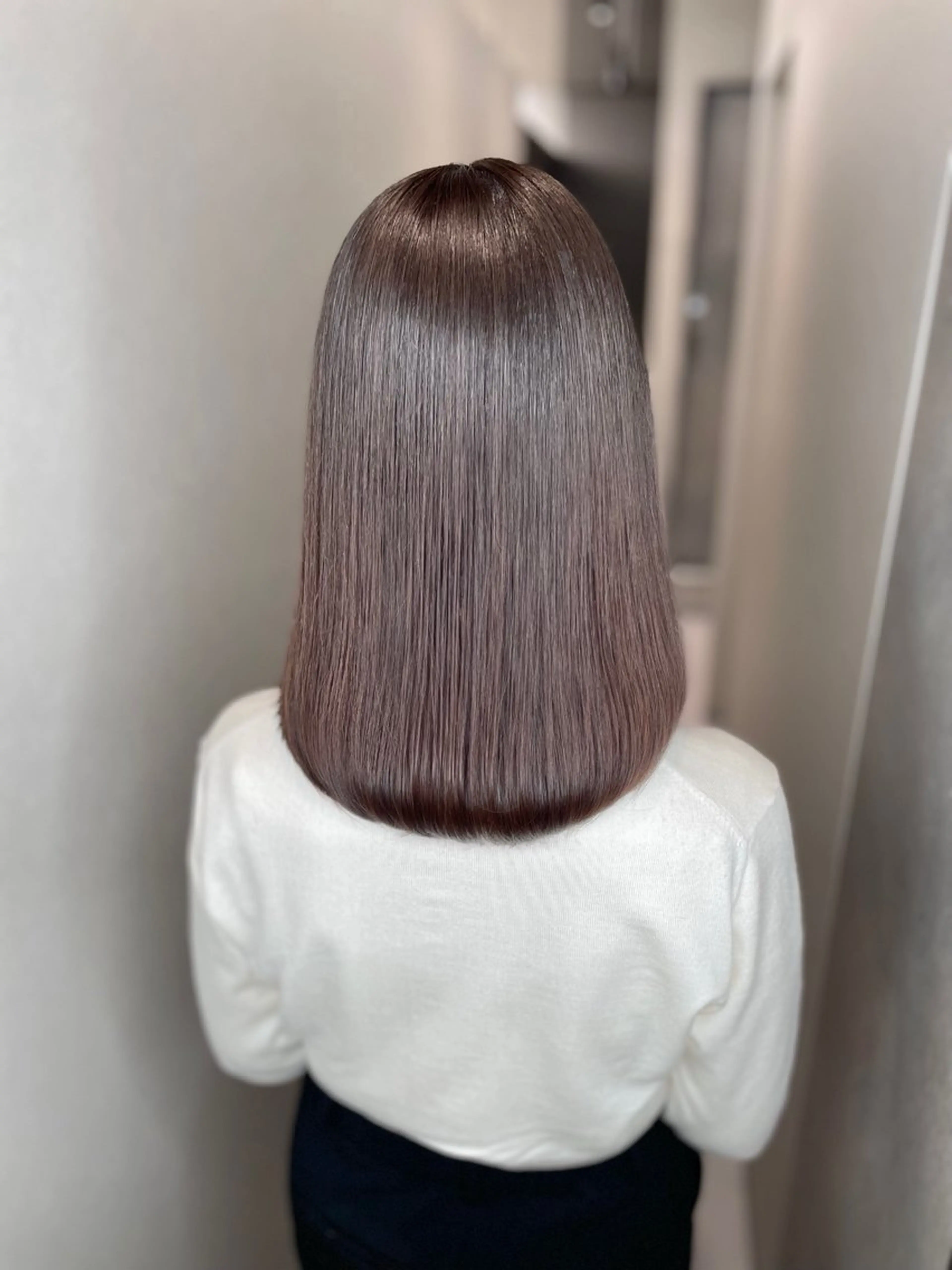 ミディアム カラー 透明感カラー 髪質改善 ヘアカラー トリートメント 今井 勝也のヘアスタイル