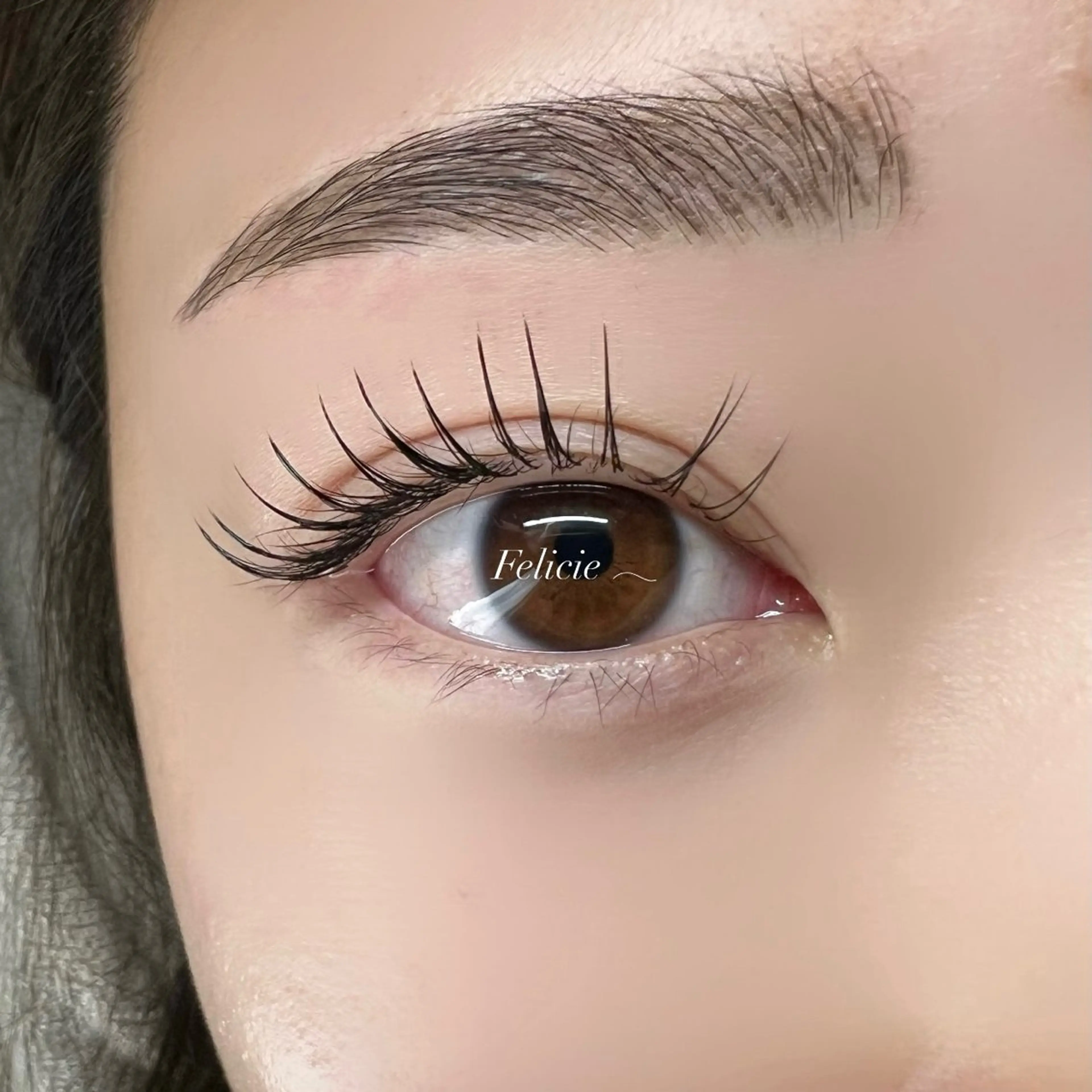 マツエク・マツパ フラットラッシュ ナチュラル マツエク Felicie＊ Sayakaのマツエク・マツパデザイン