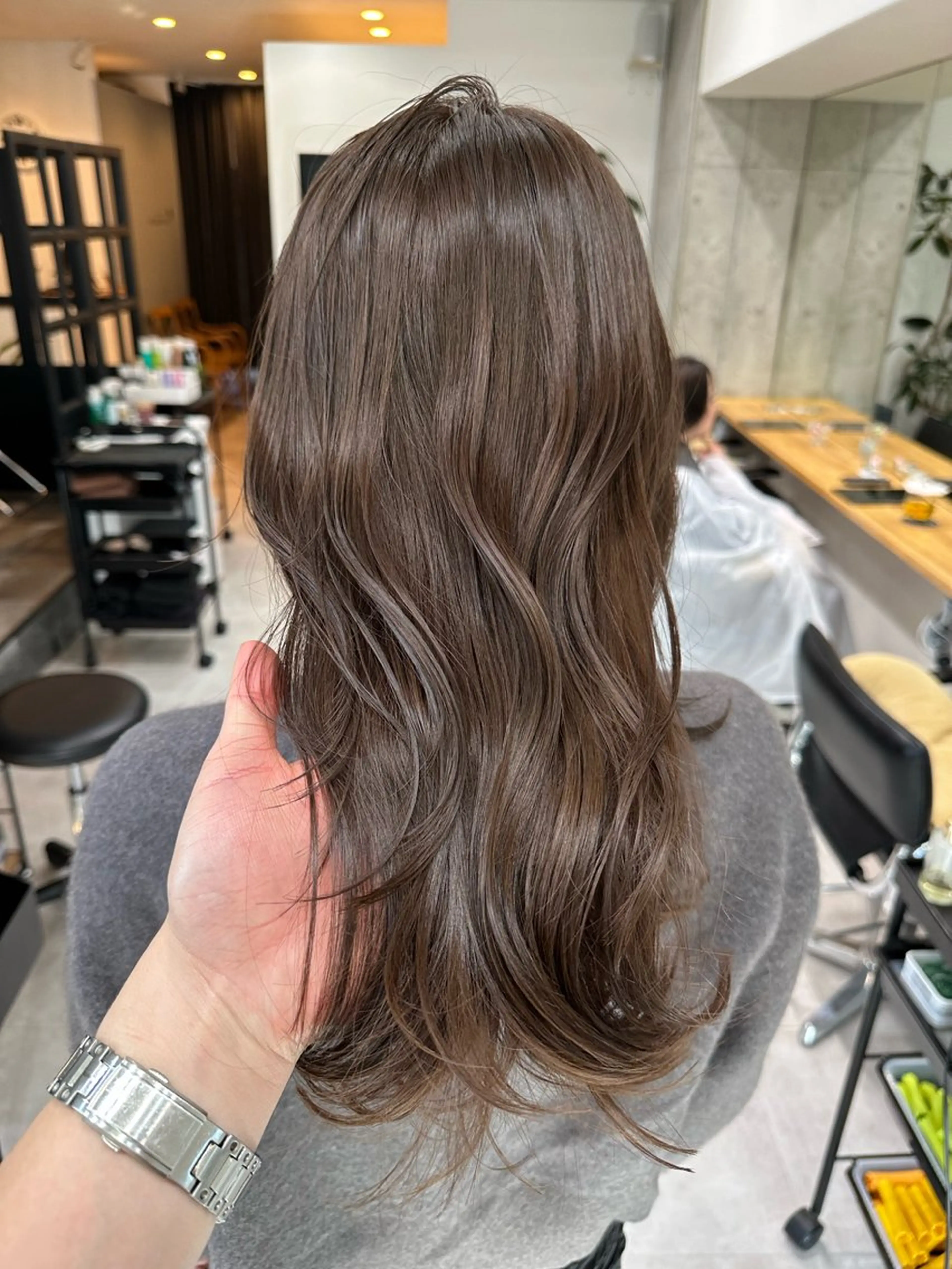 セミロング カット ヘアカラー トリートメント ✨透明感カラー 恵比寿HAYATO✨のヘアスタイル