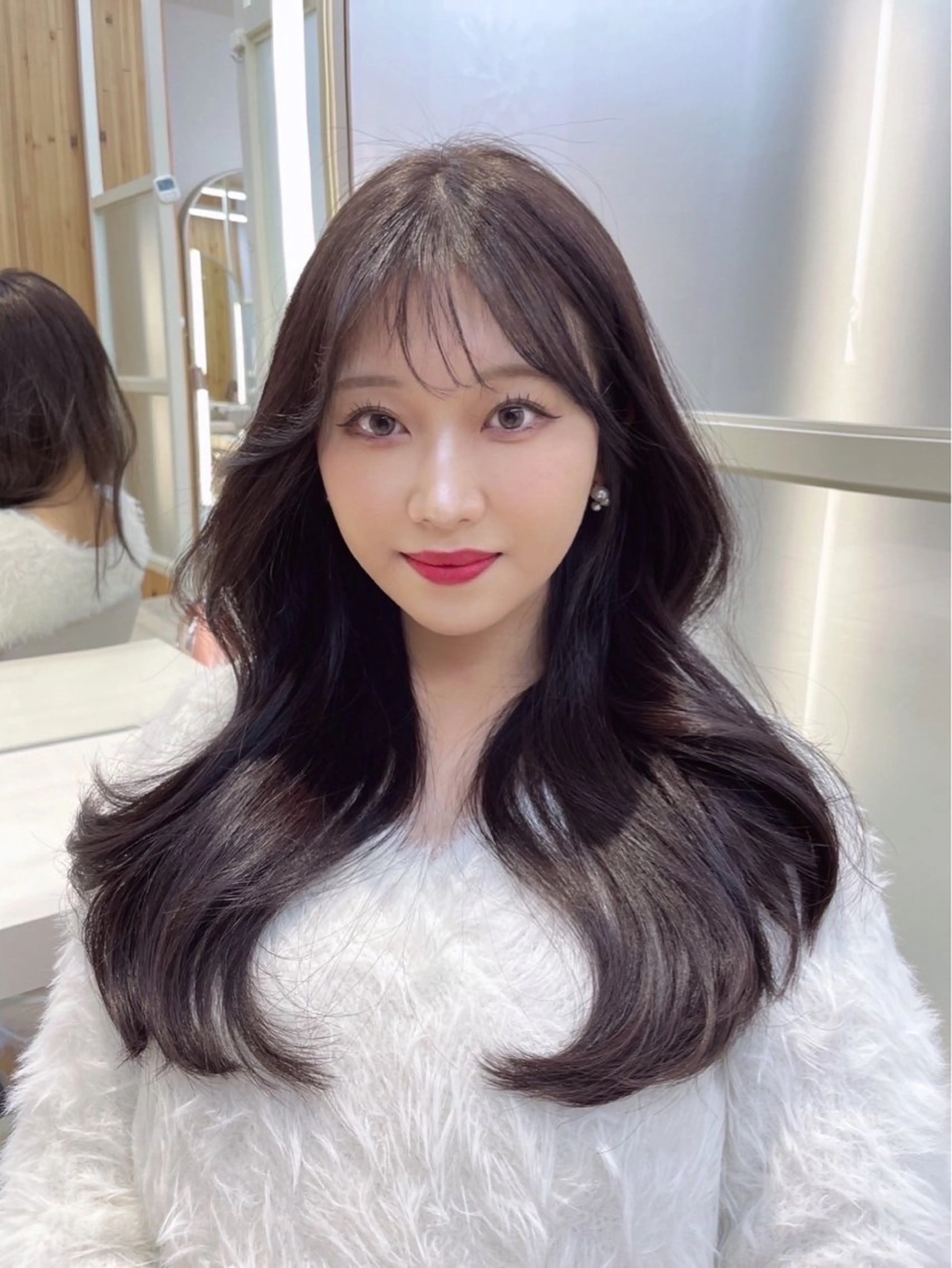 ロング カット ヘアカラー トリートメント 顔周り/透明感カラー /韓国ヘア/TAKUのヘアスタイル