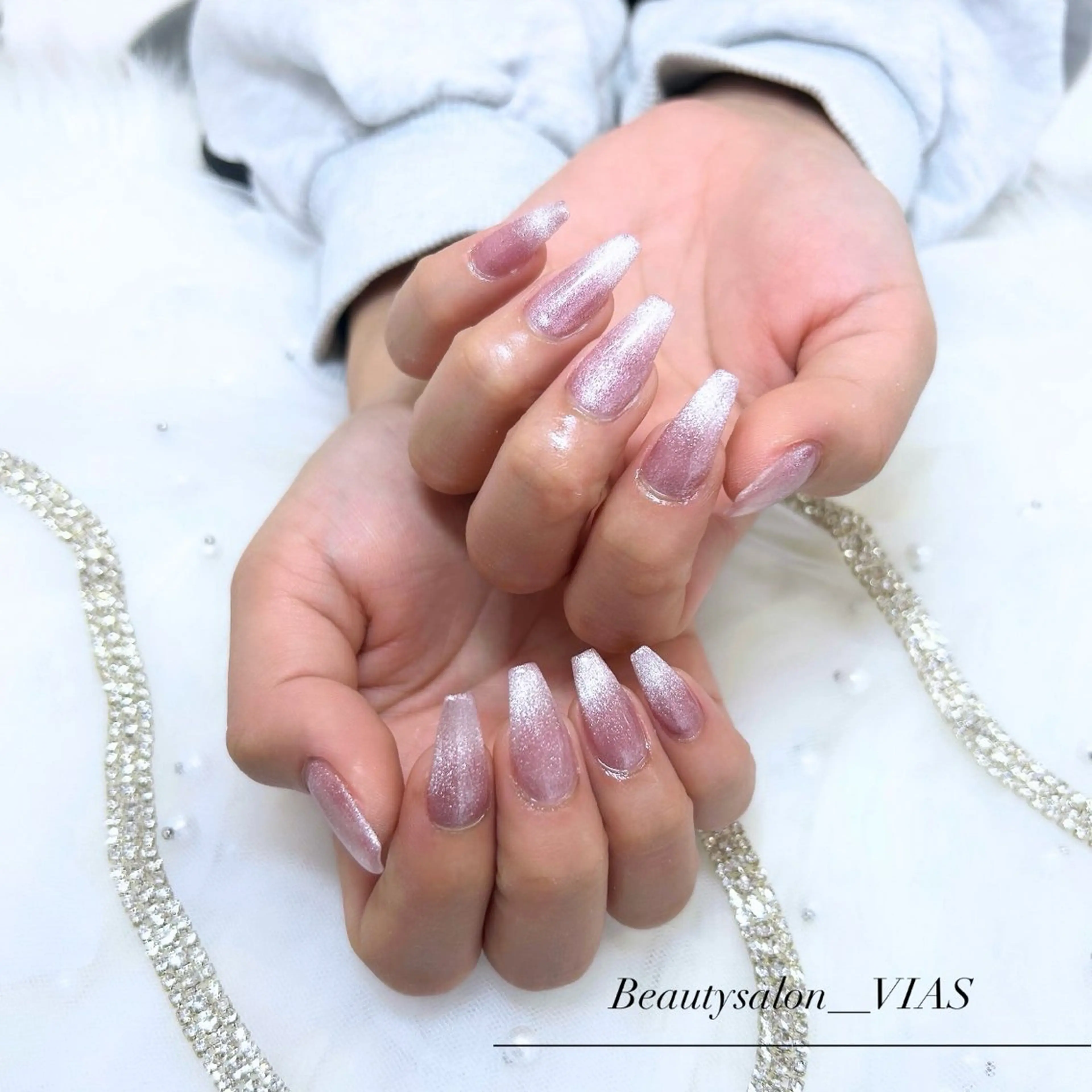 【自爪】オフありマグネット/フラッシュ/ミラーワンカラー アシメ可💅🏻💞の写真