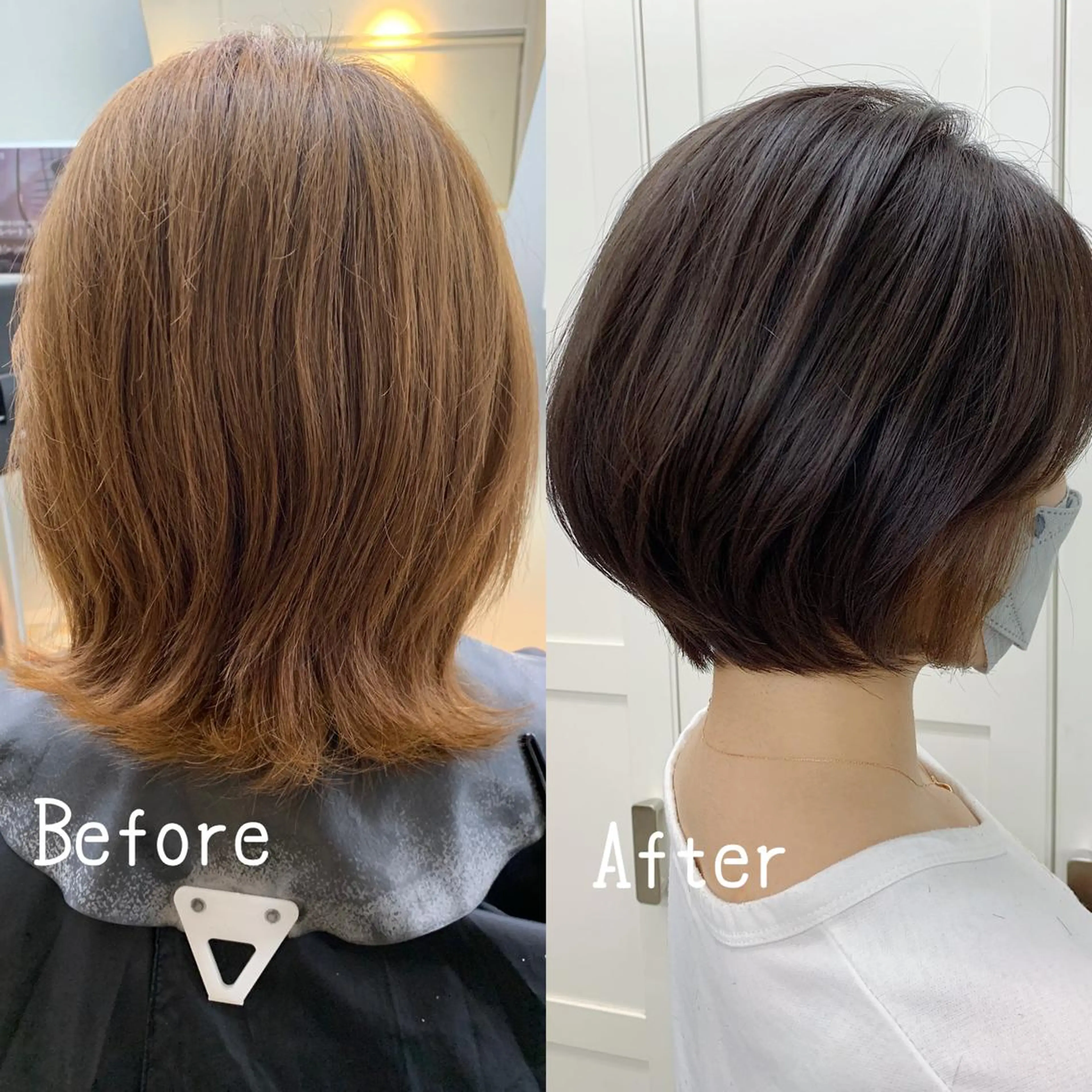 ショート カラー カット ハットリ /北習志野のヘアスタイル