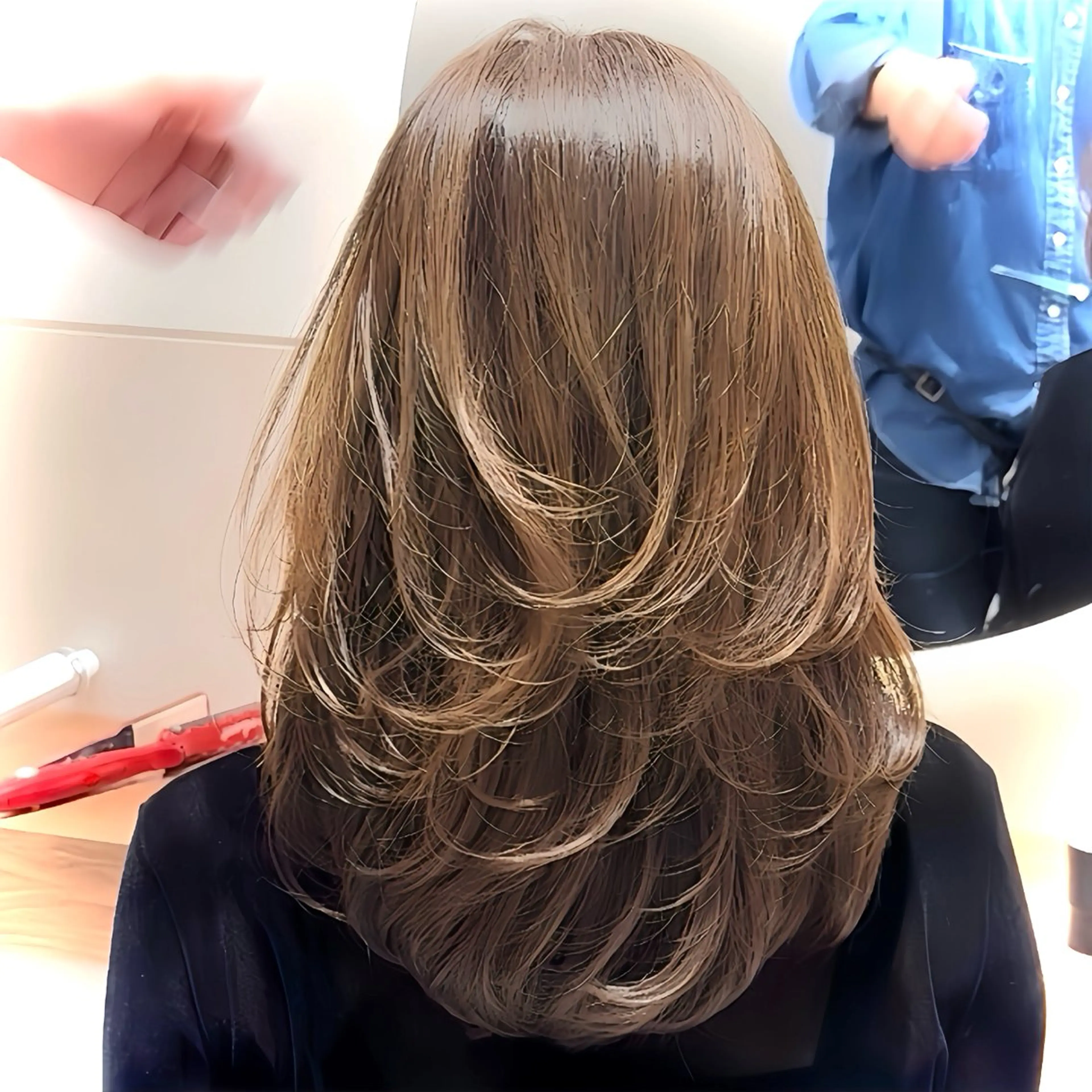 💖顔まわりカット＋似合わせカット+プレミアムケアカラー+オージュアトリートメント💖の写真