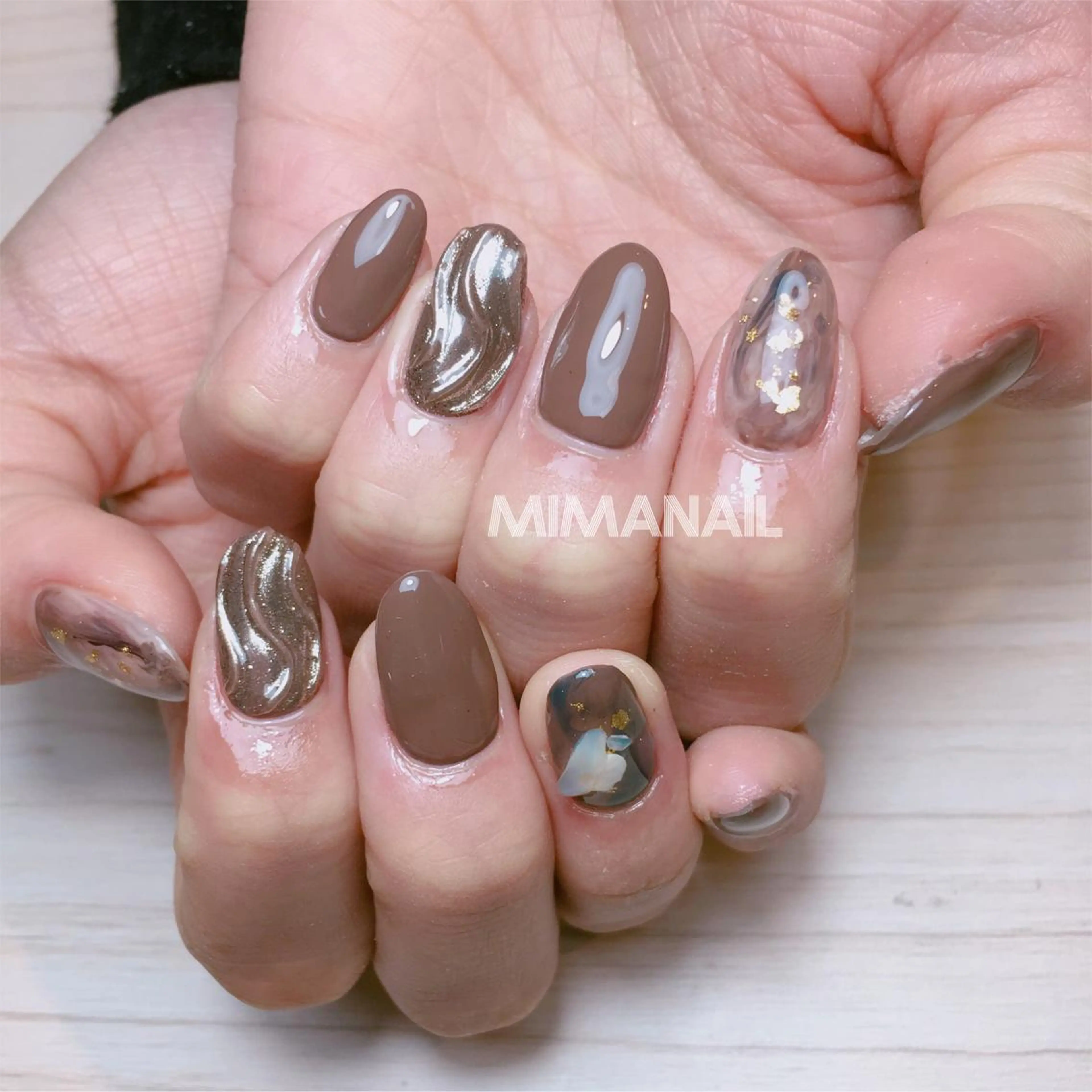 ネイル ニュアンスネイル mima nailのネイルデザイン