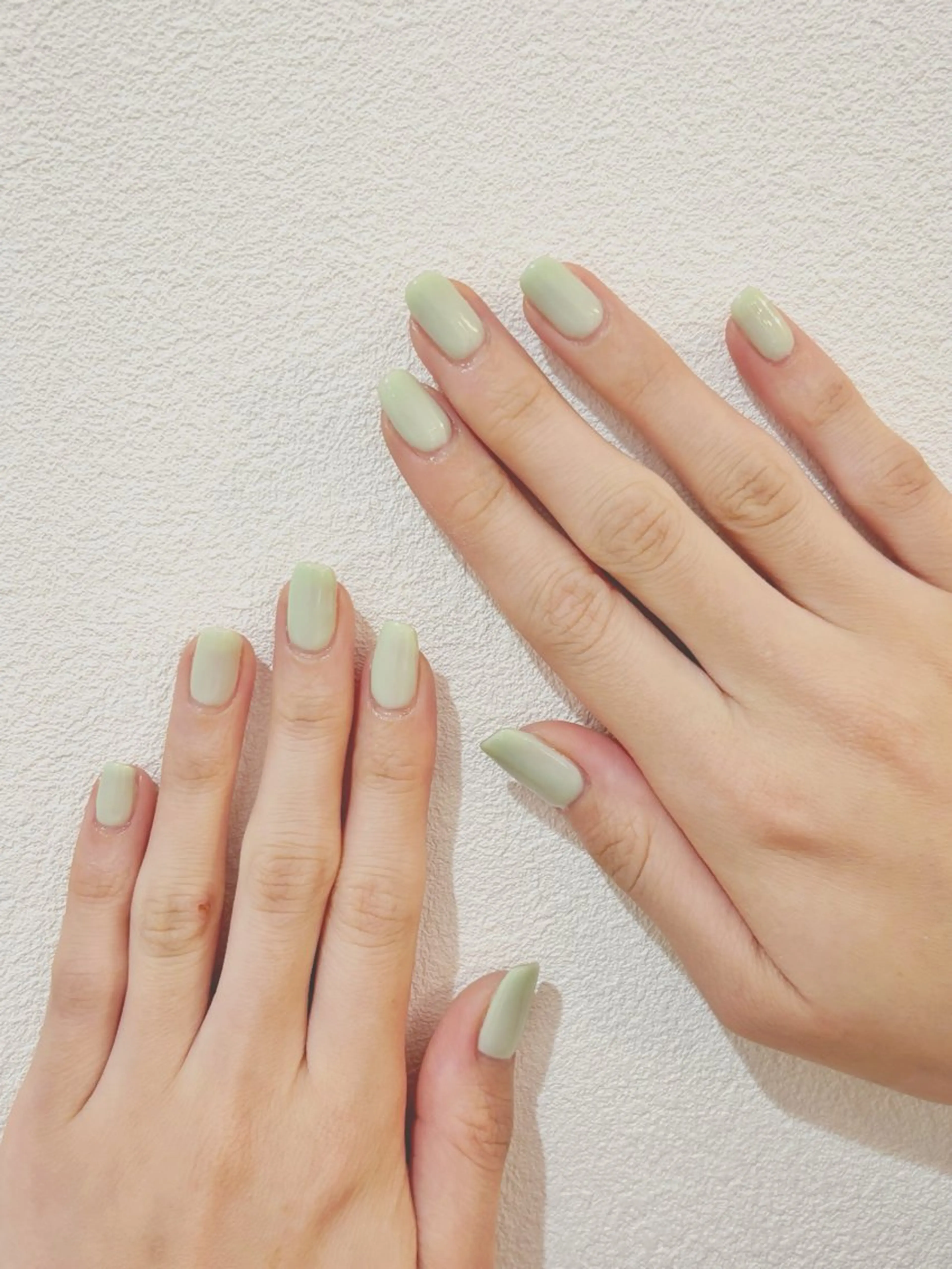 ネイル グリーン ハンドネイル さおり 紗央里のネイルデザイン