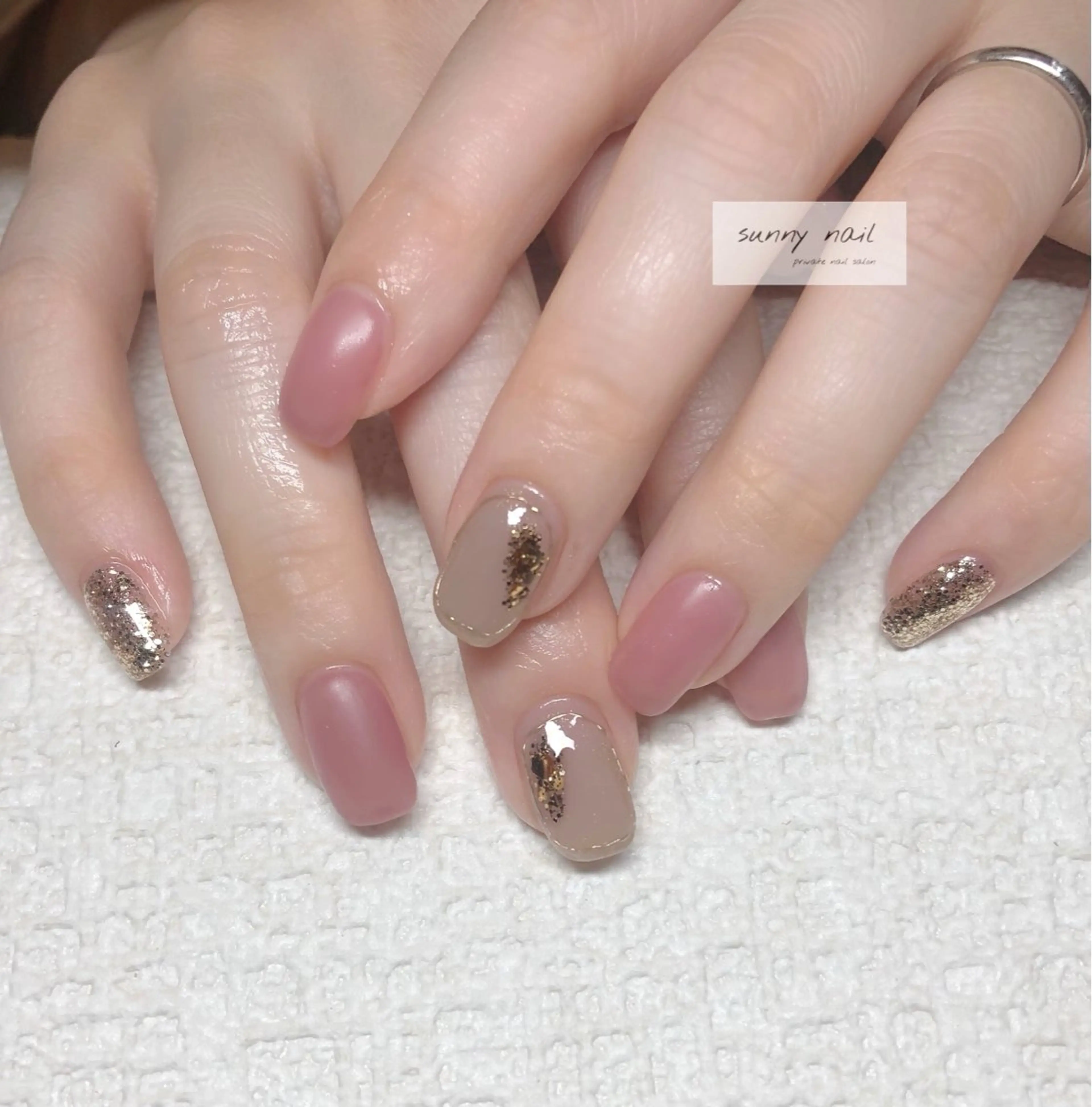 ネイル マットネイル ミラーネイル sunny nailのネイルデザイン