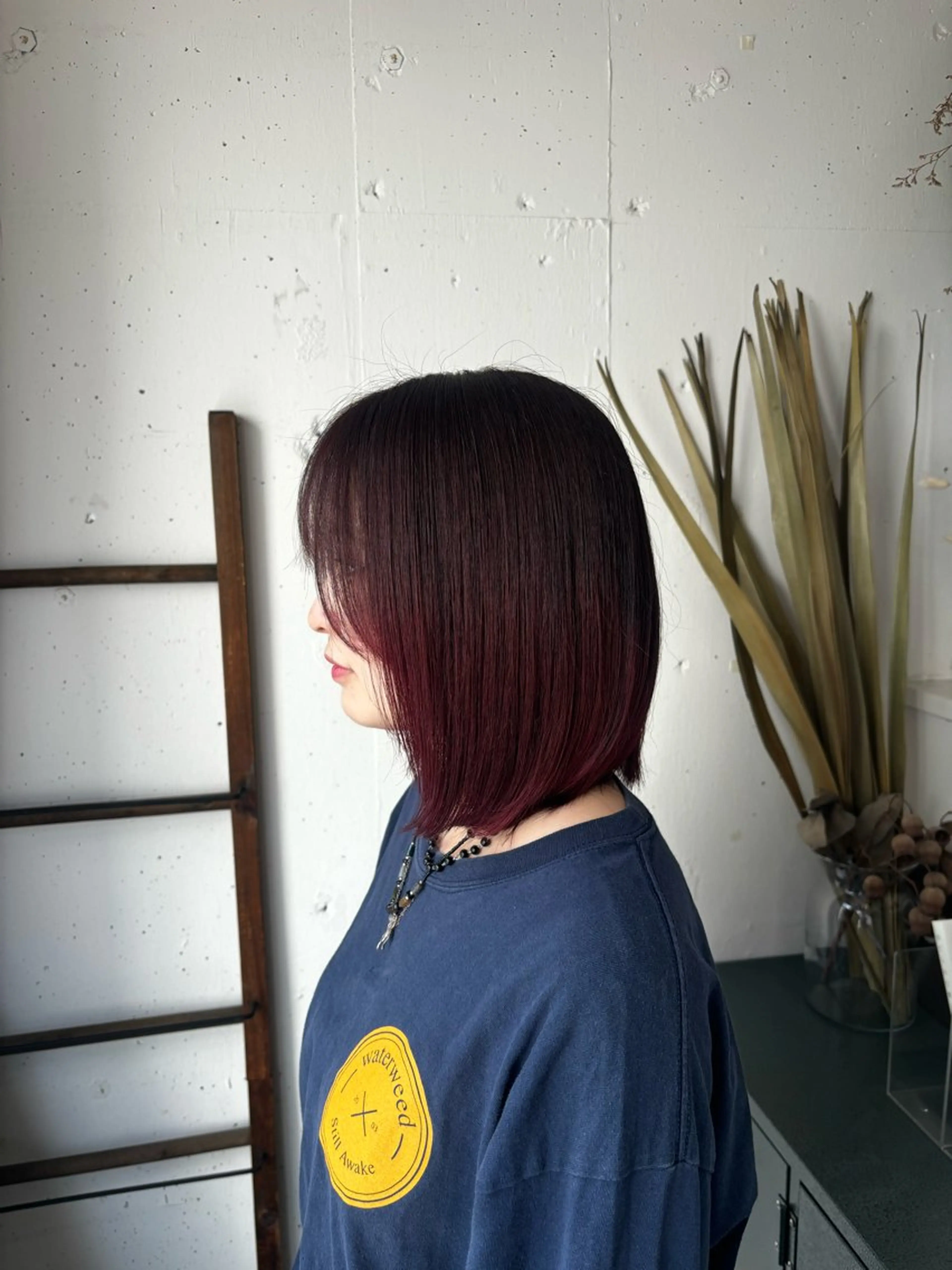 ミディアム カラー ブリーチ グラデーションカラー レッドカラー ヘアカラー 🍒サクラ🍒 /透明感カラー/艶髪のヘアスタイル