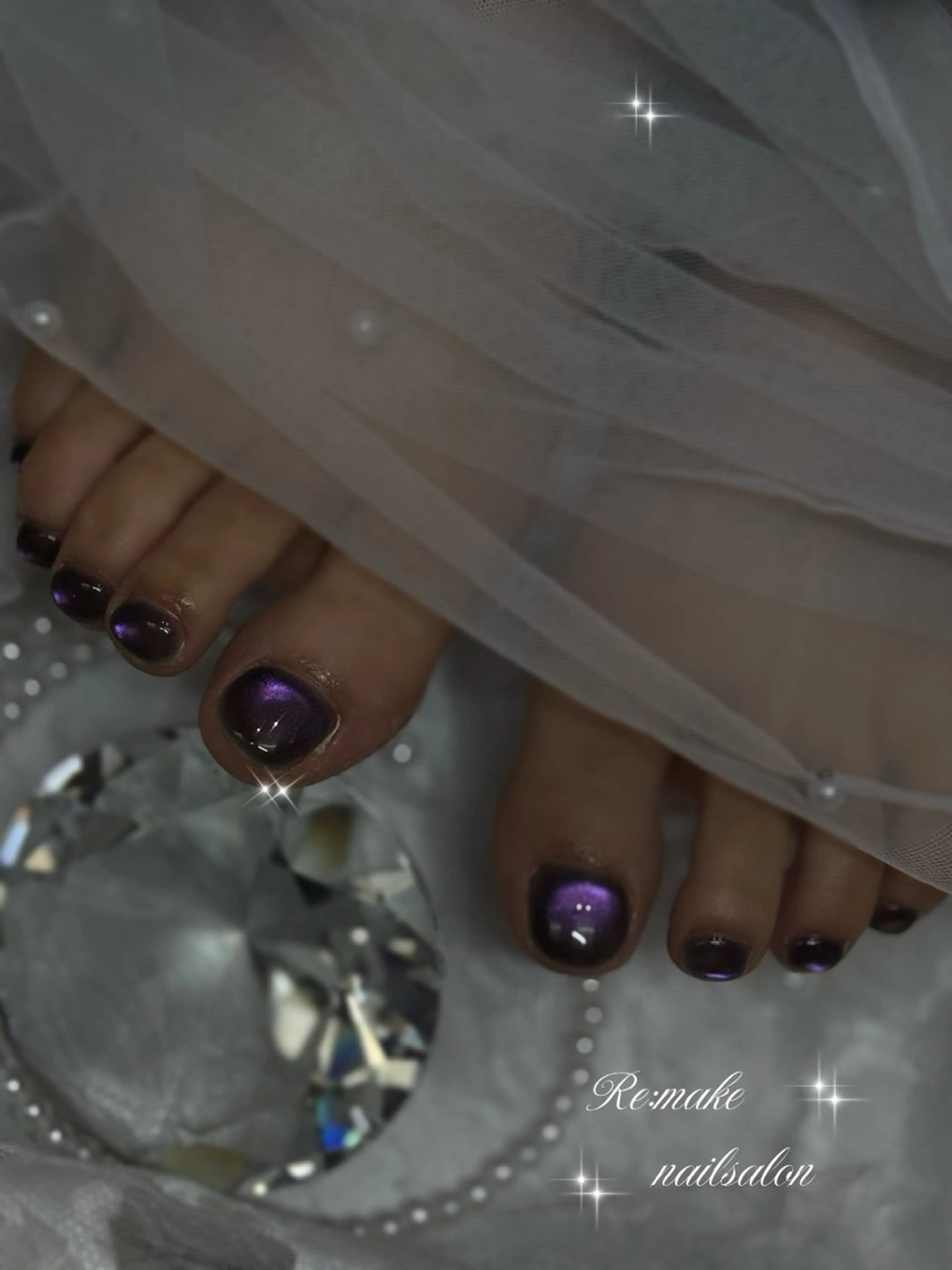 ネイル マグネットネイル フットネイル Suetake Shuriのネイルデザイン