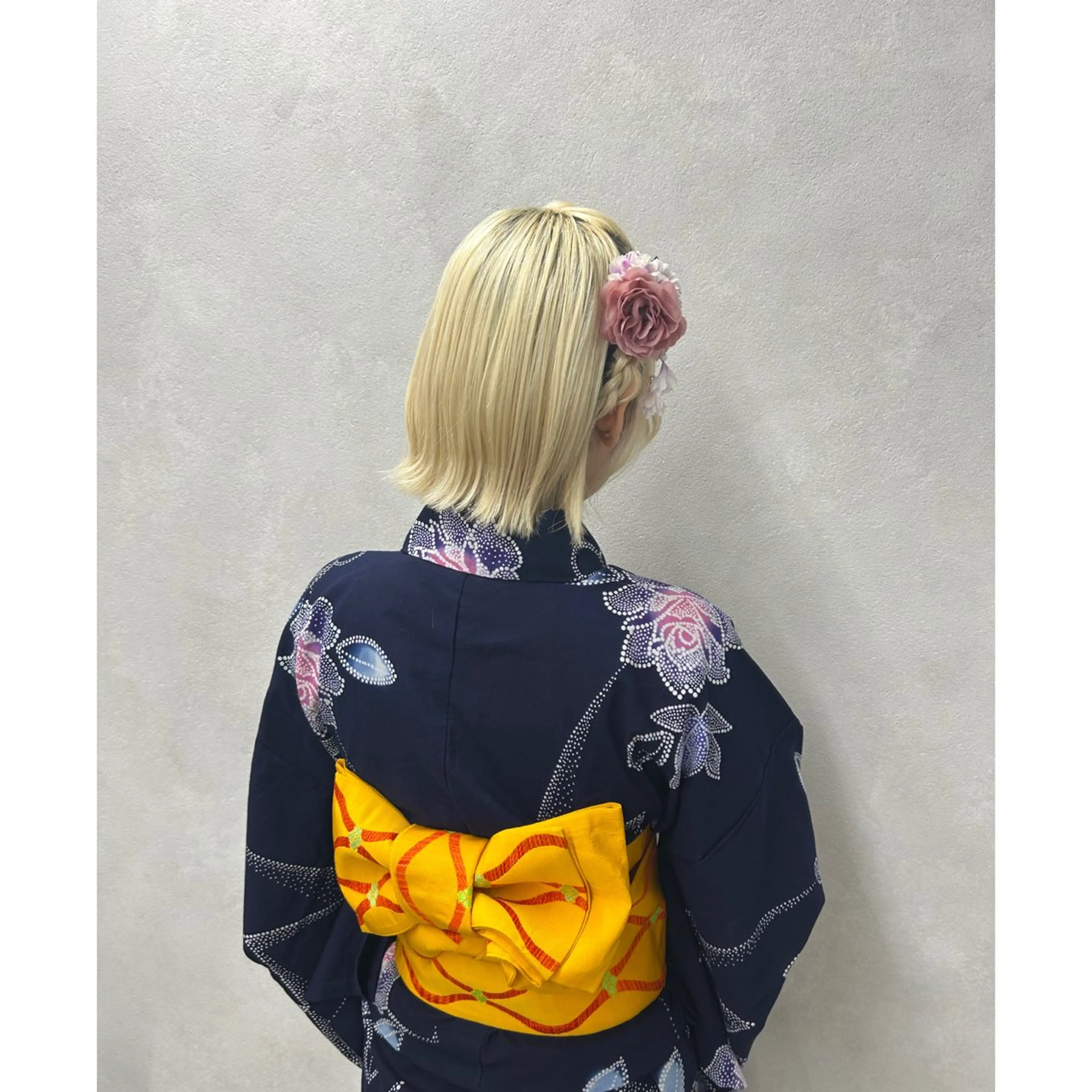 ショート 浴衣 着付け 🌷HARU 暖色/ヘアセット🫧のヘアスタイル