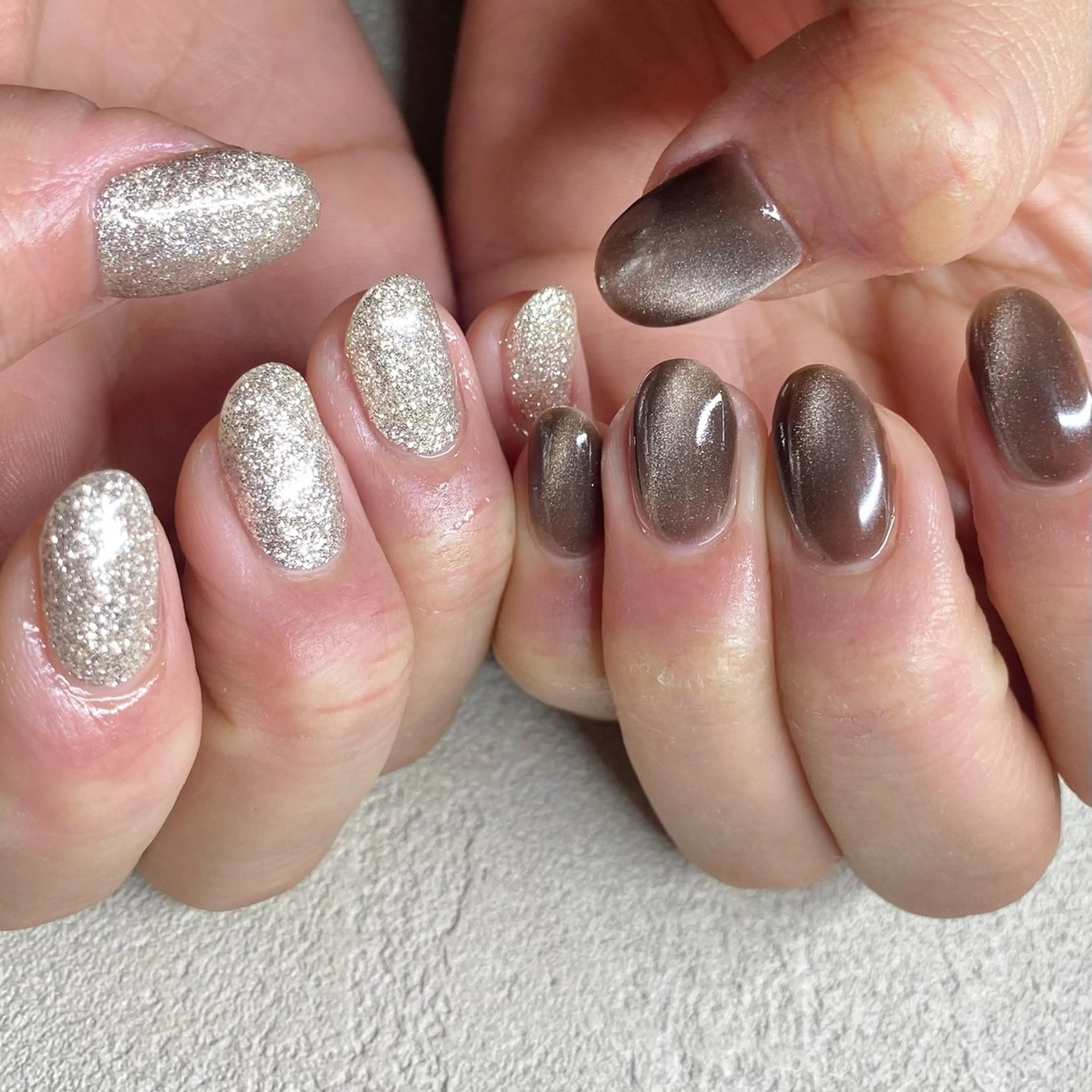 ネイル アートネイル ニュアンスネイル 冬ネイル ハンドネイル 山田 貴子のネイルデザイン