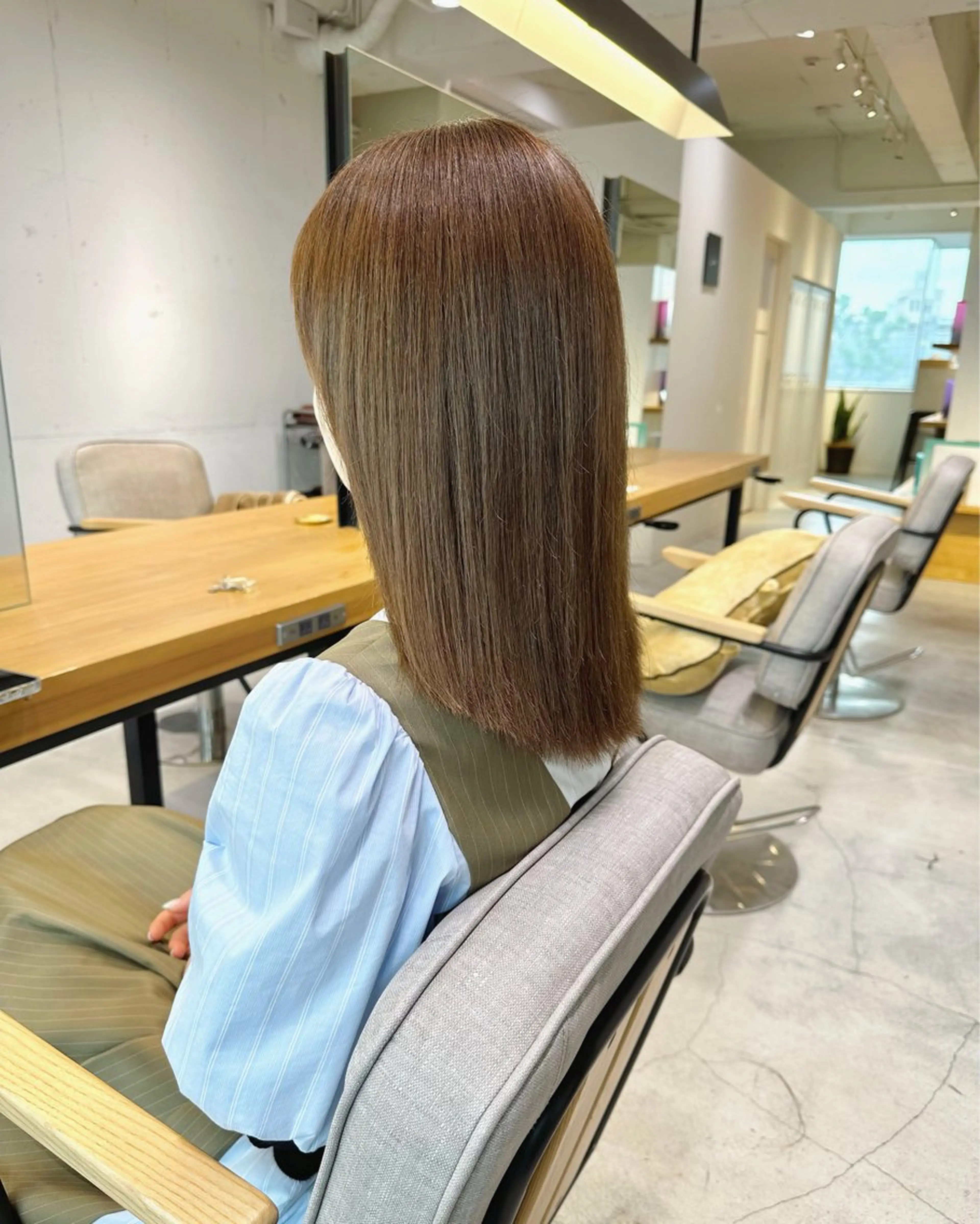 ミディアム カット ヘアカラー トリートメント 上野湧太 髪質改善/艶カラーのヘアスタイル