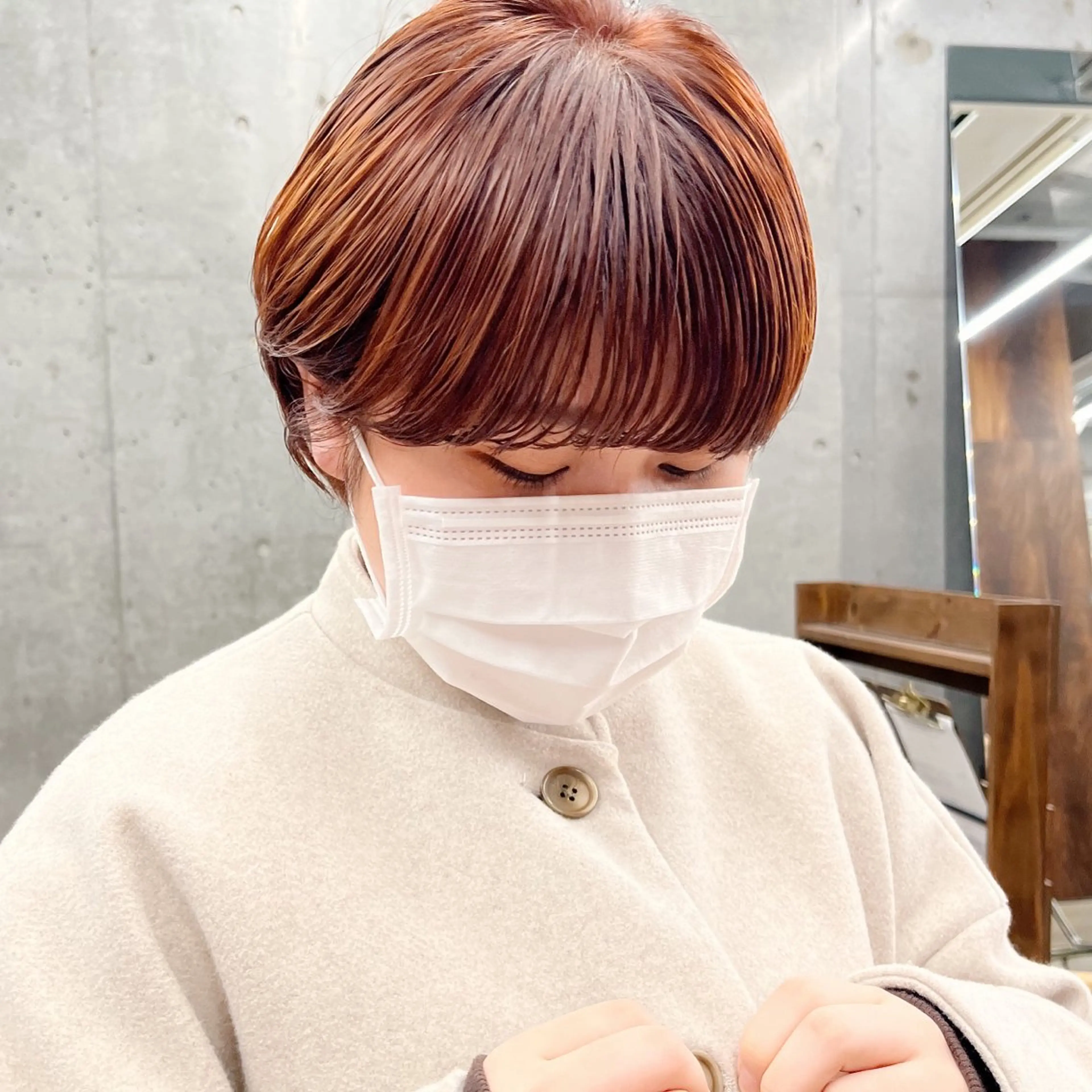 ショート カラー SYUK高円寺所属・ベージュ/暖色カラー /ボブ/ミカのヘアスタイル