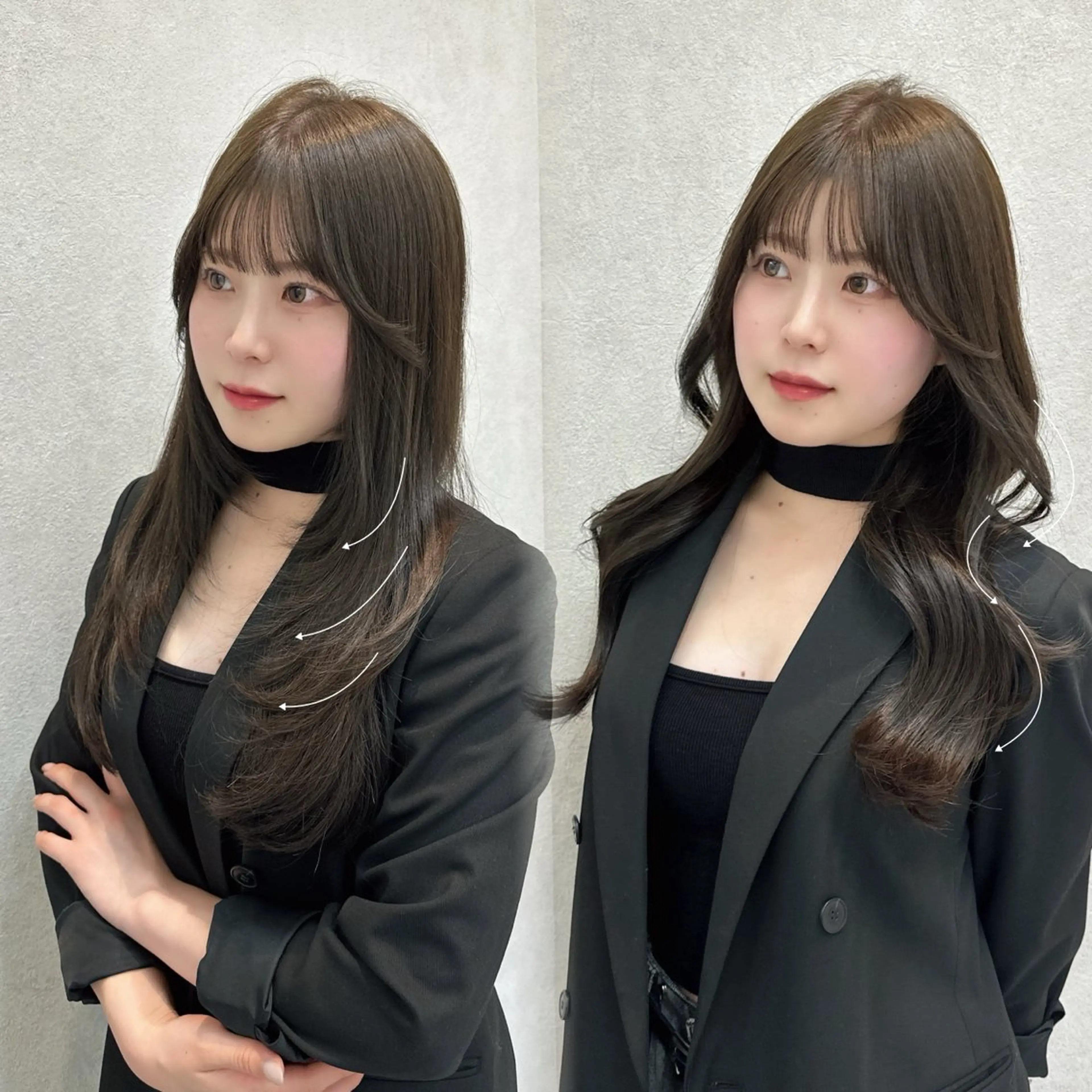 ロング カット ヘアカラー トリートメント 🇰🇷POCKET 宇根 幸恵🎀のヘアスタイル