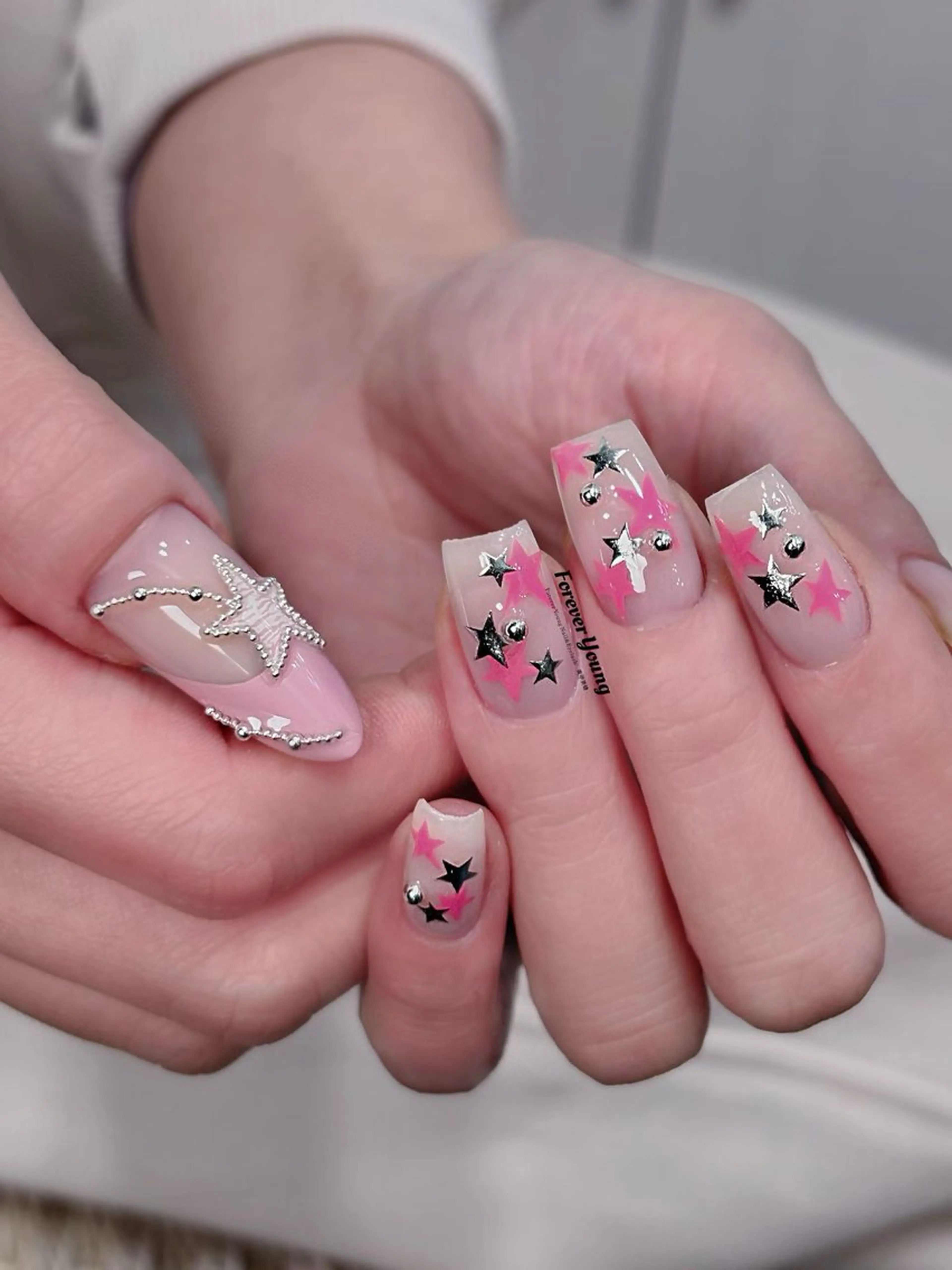 ★自爪持ち込みデザイン10根款 初回ジェルオフ無料〉の写真