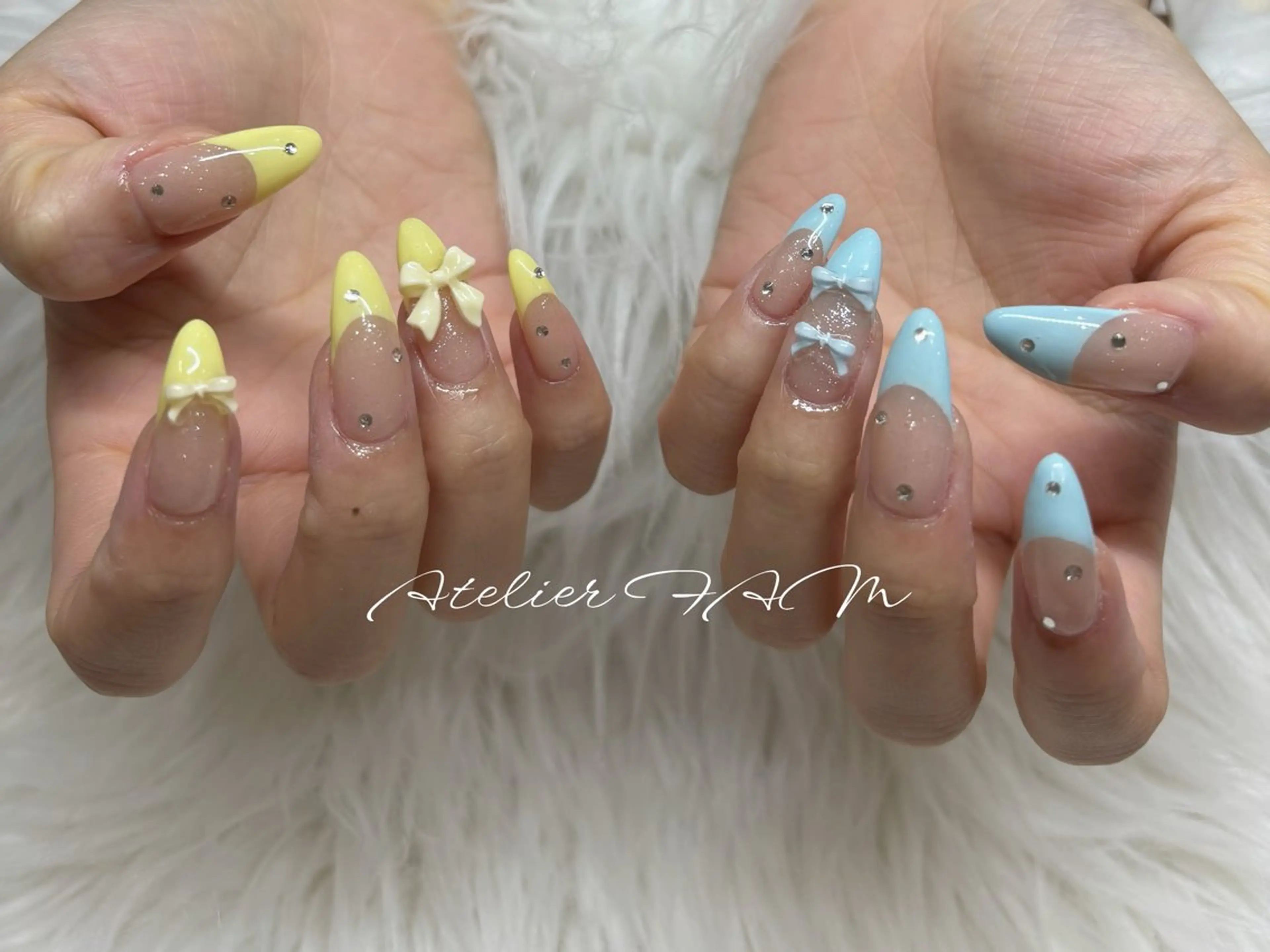 セミロング ハンドネイル nail&eyelashsalon atelier fam上本町店所属・アトリエ FAMのネイルデザイン