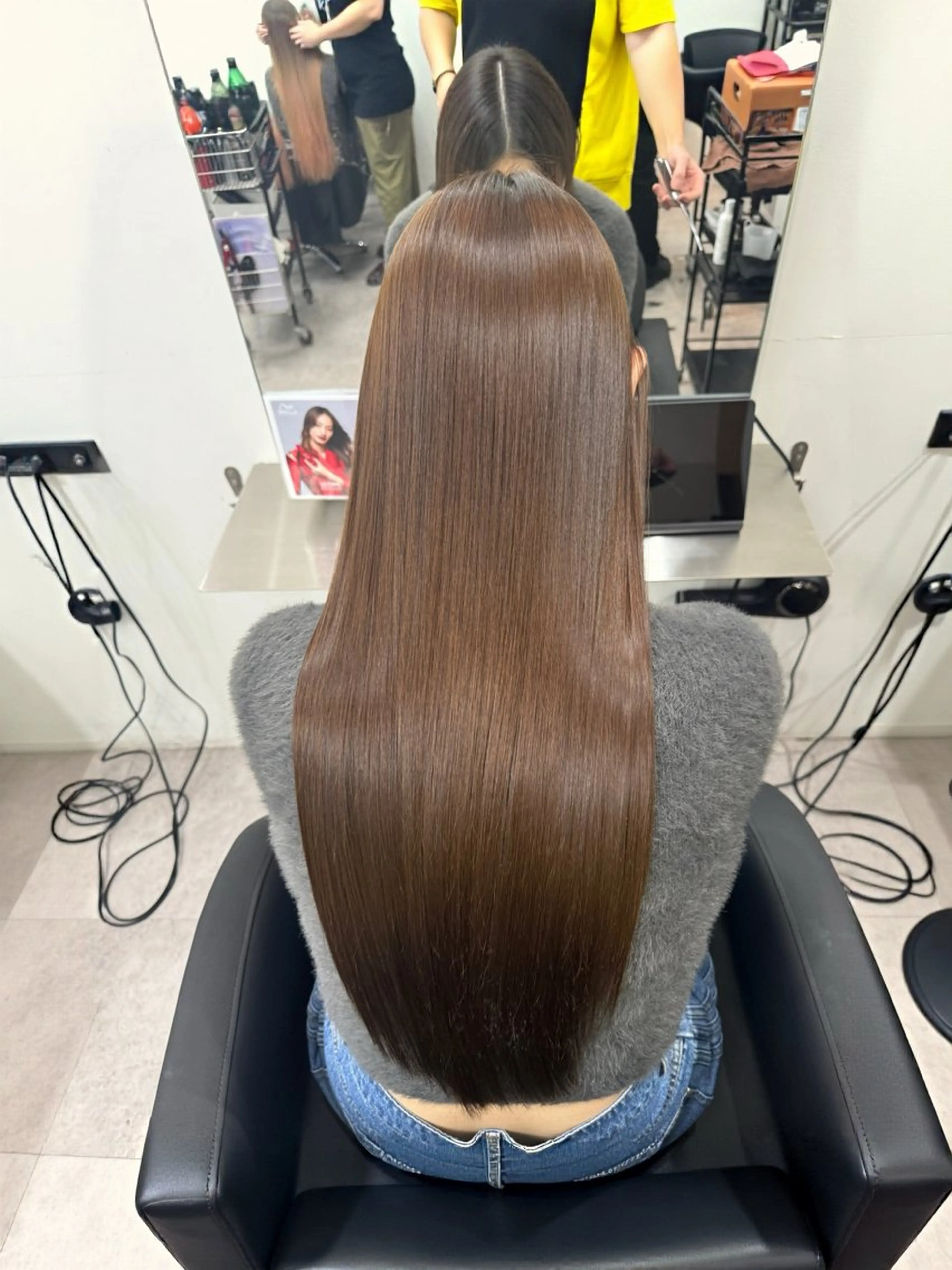 ロング ヘアカラー トリートメント 🤍韓国カラー/ 艶カラー/マホのヘアスタイル