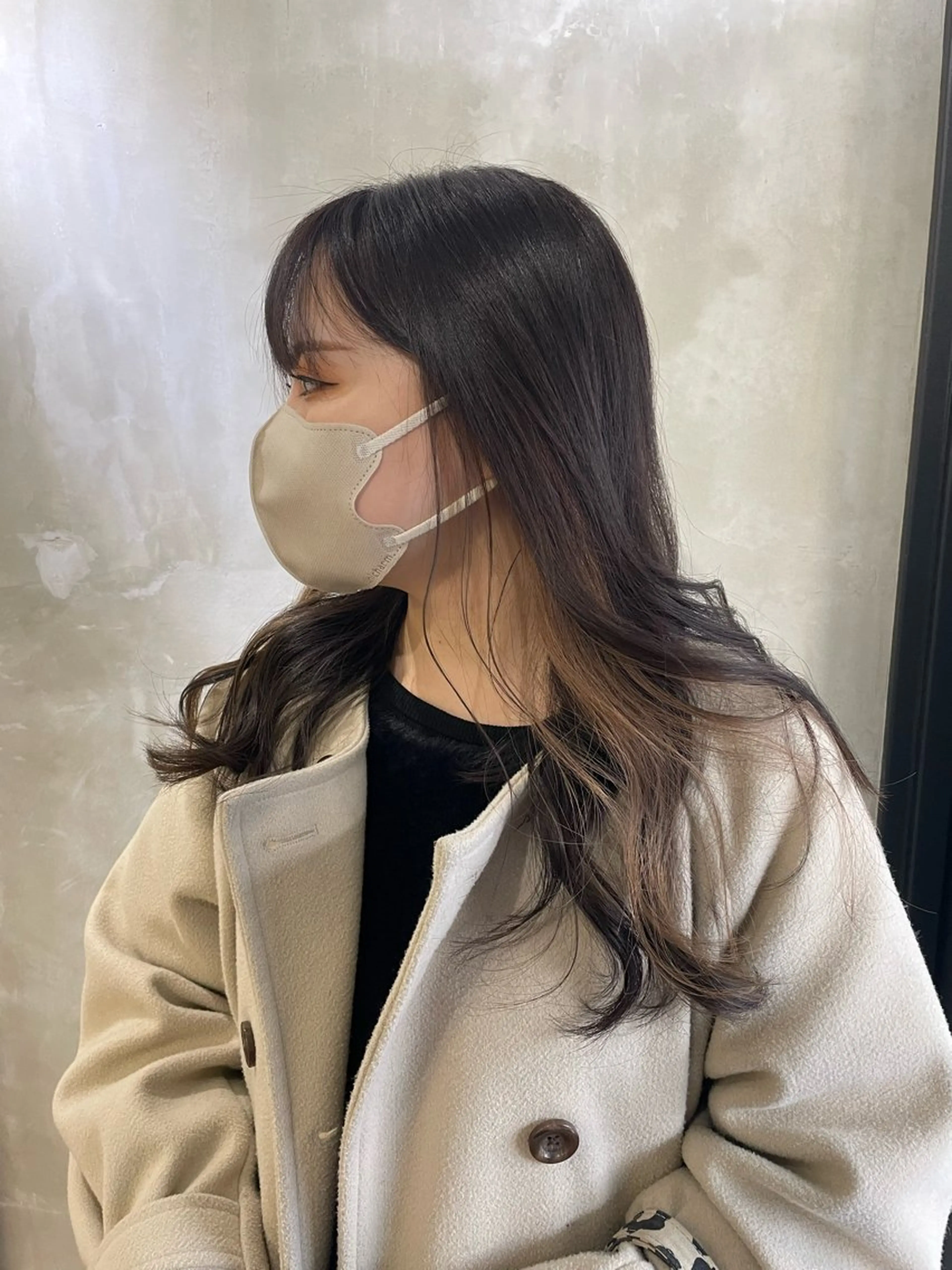 セミロング カラー ベージュカラー グレージュ インナーカラー カット ヘアカラー suzu /フリーランス吉祥寺のヘアスタイル