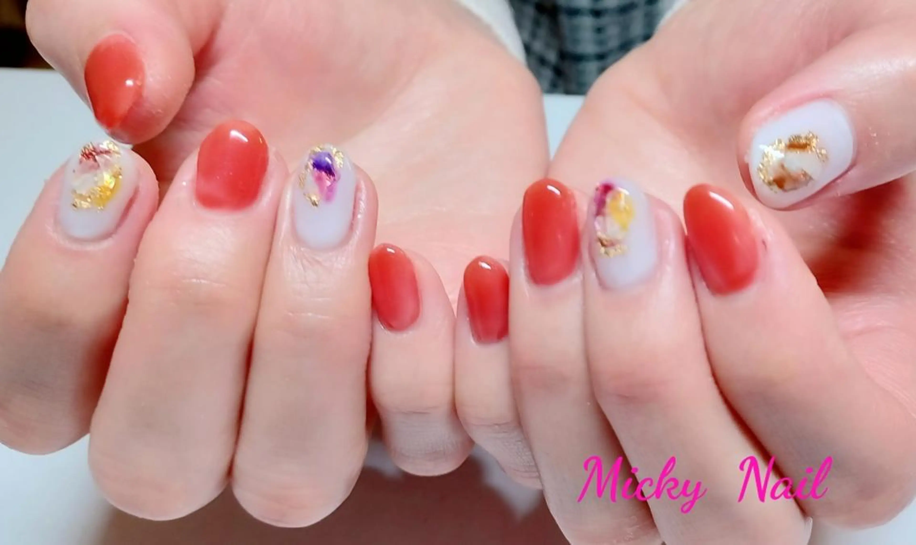 ネイル ニュアンスネイル Micky nail chikushinoのネイルデザイン