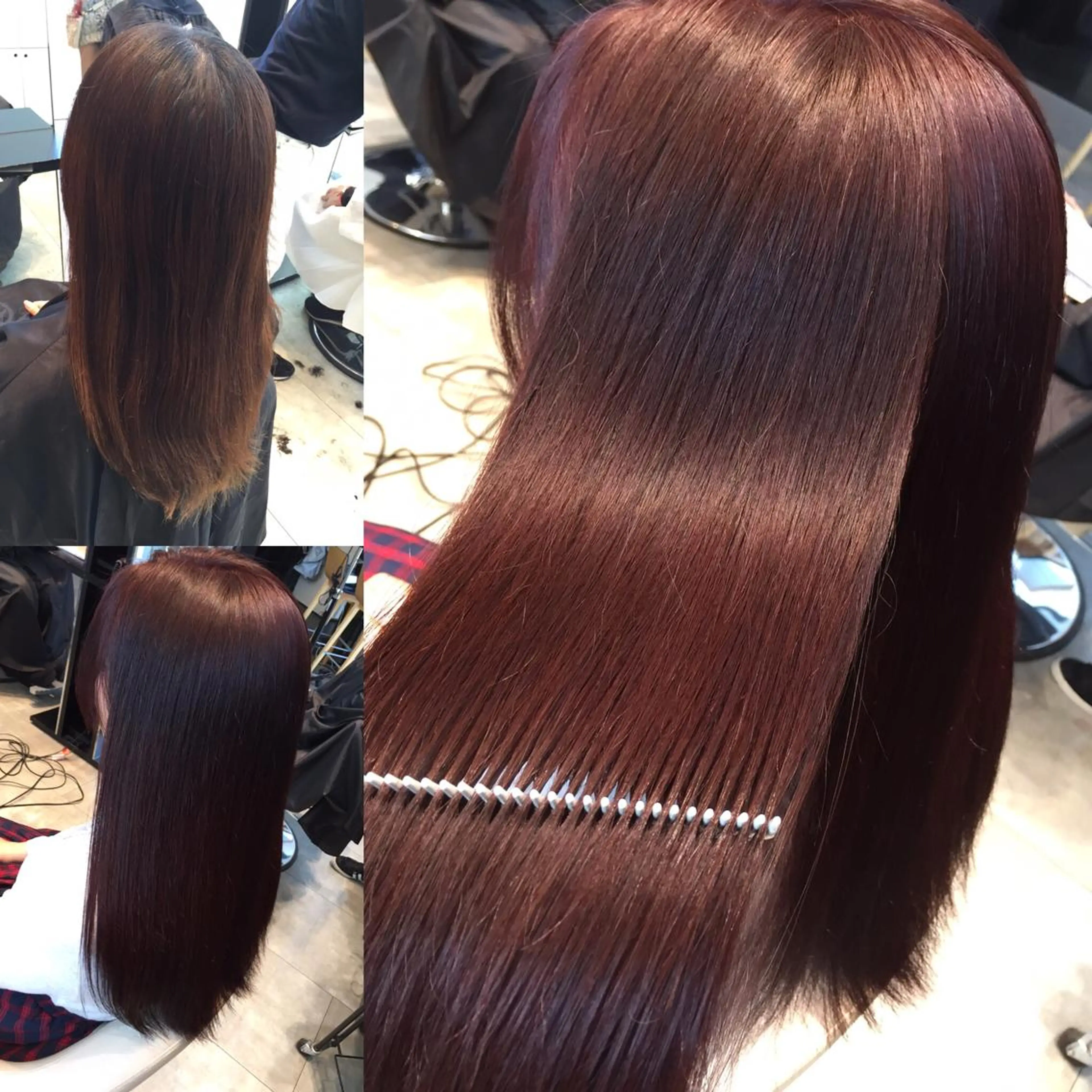 ミディアム セミロング ロング カラー ブラウンカラー ピンクカラー ピンクブラウン Re:ta KANZOのヘアスタイル