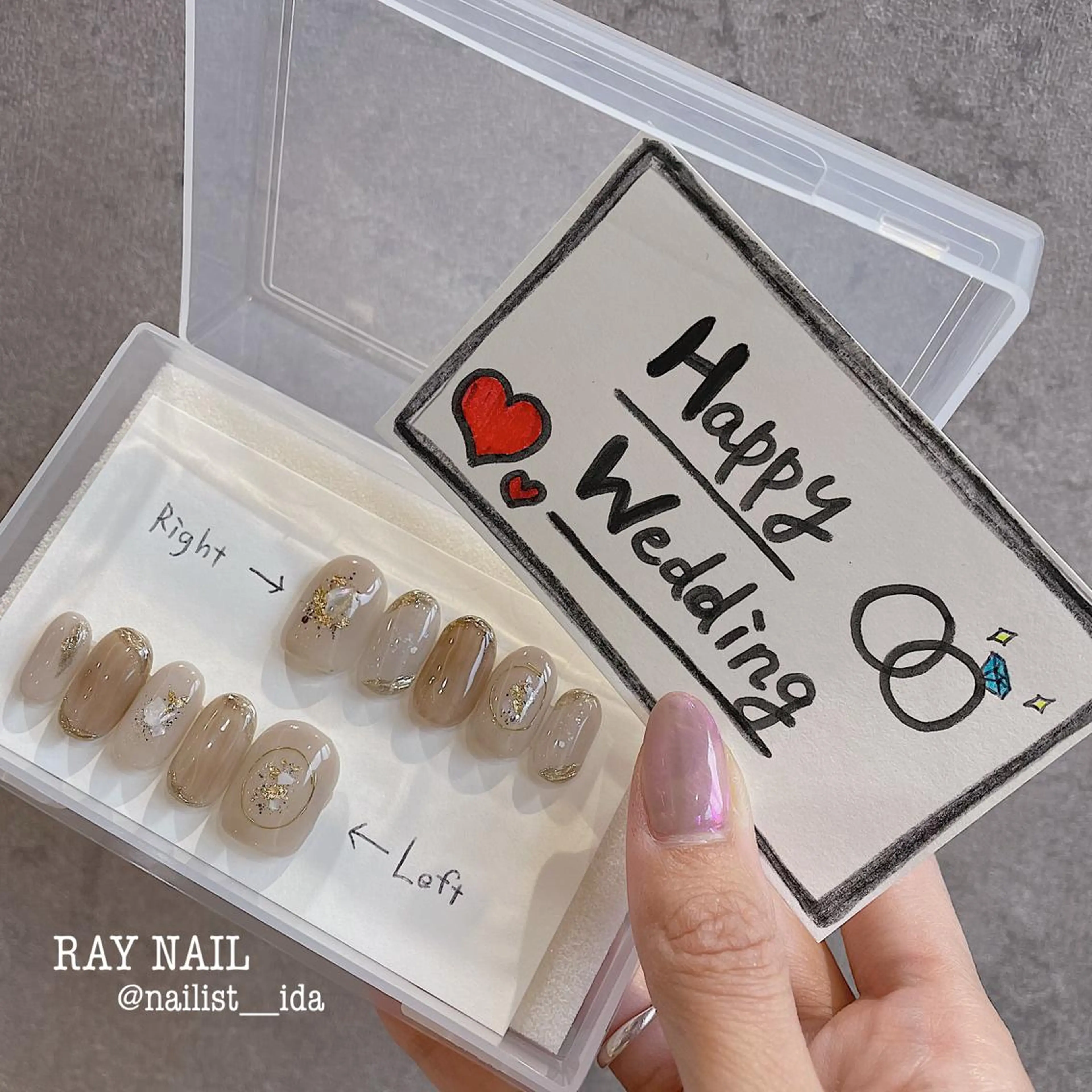 ネイル ネイルチップ ブライダルネイル Arowa 伊田のネイルデザイン