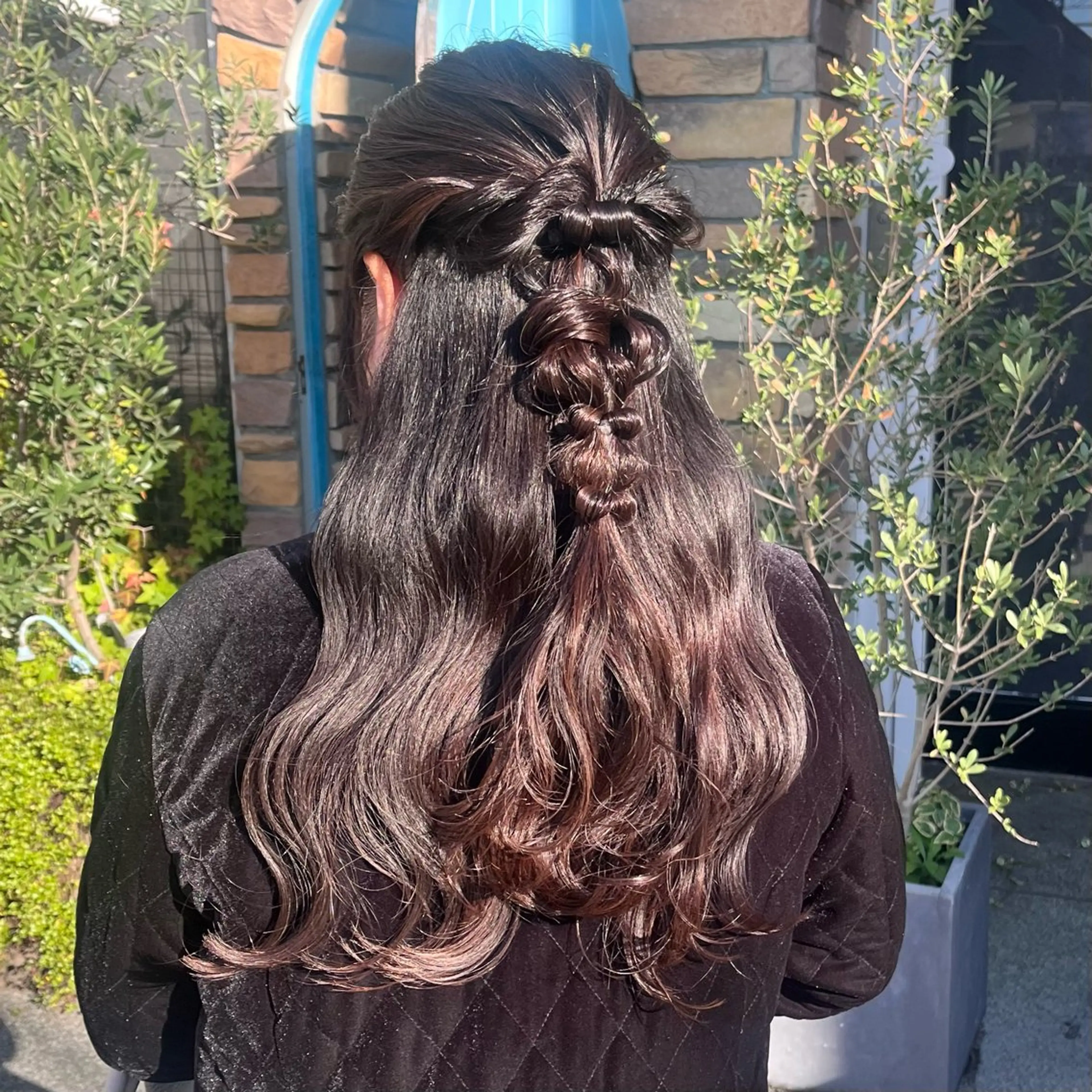 ロング ヘアアレンジ ハーフアップ ヘアセット 伊藤 玲衣のヘアスタイル