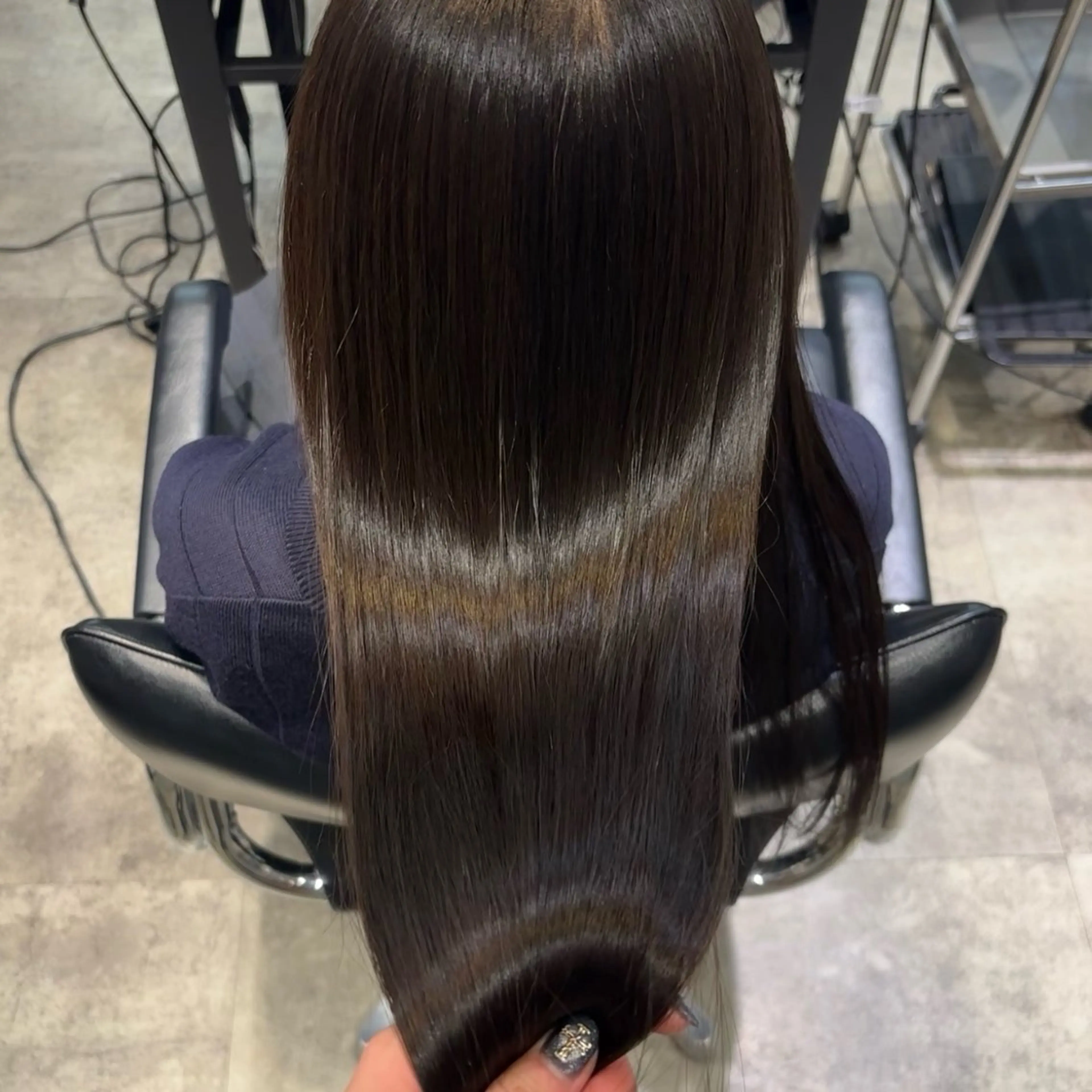 ロング 髪質改善 縮毛矯正 トリートメント 縮毛矯正 トリートメント 🌷韓国淡色ブリーチ 特化／りの🪽のヘアスタイル