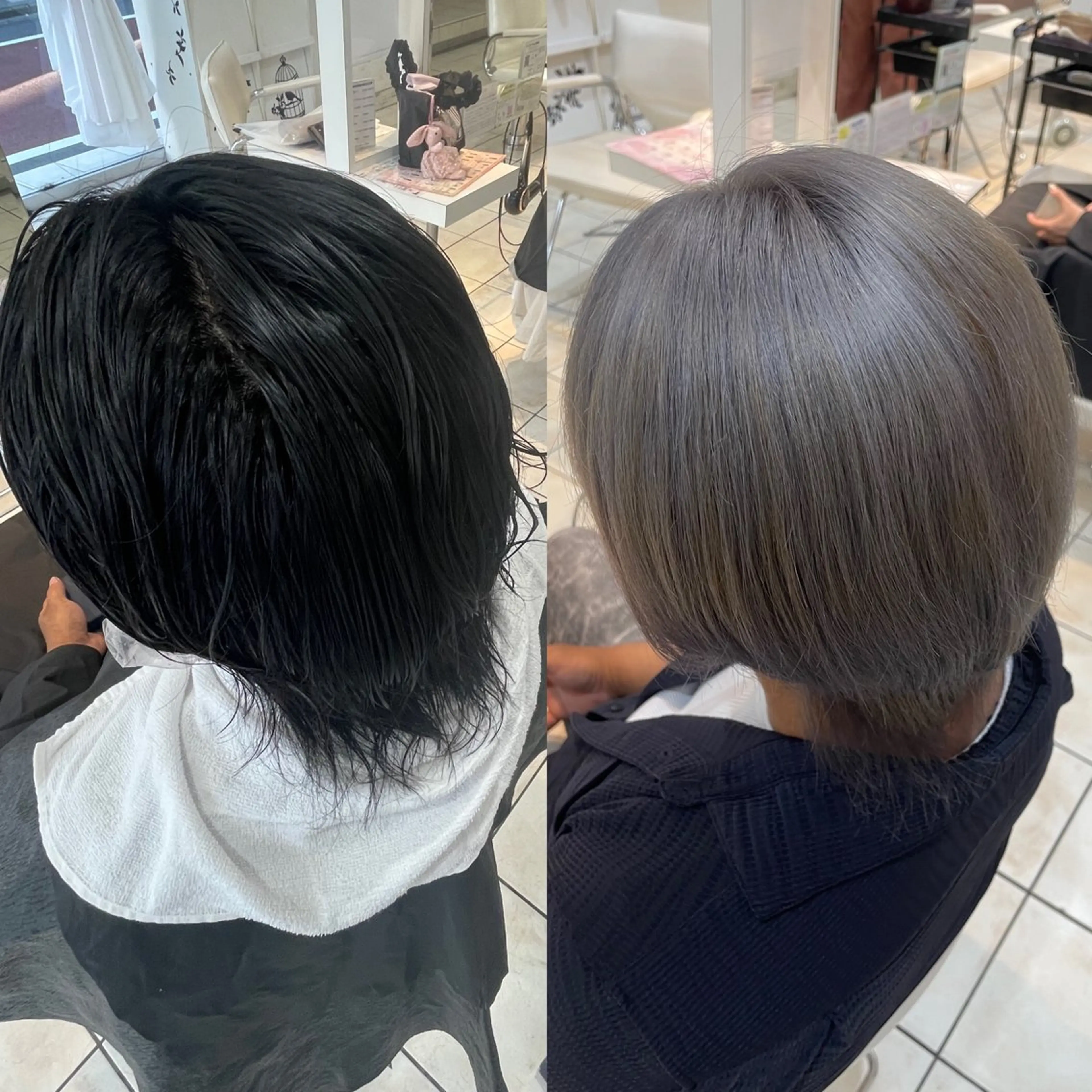 ミディアム カラー ブリーチ ヘアカラー ブリーチ/ヘアセット 【𝙍𝙞𝙣𝙤】のヘアスタイル