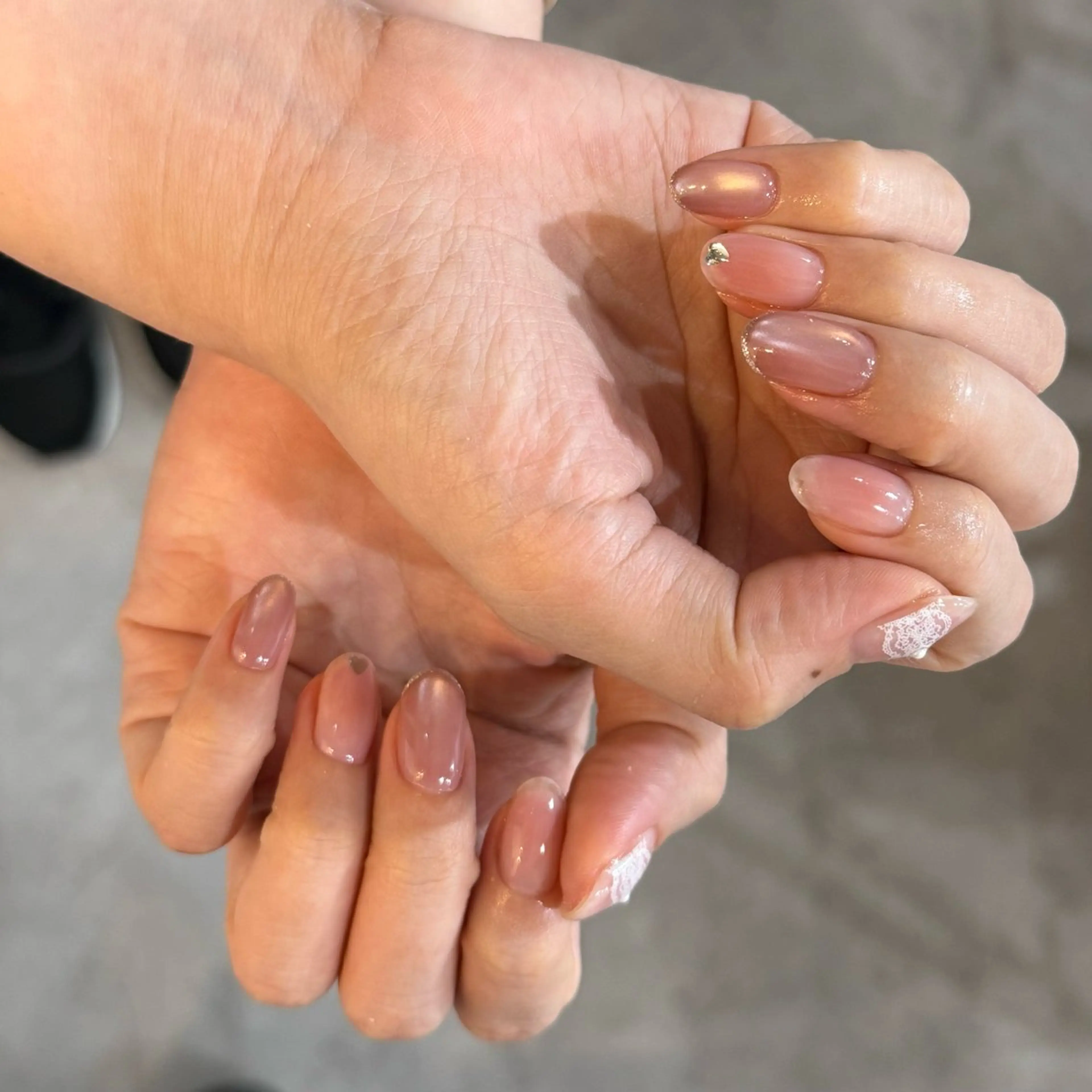 ネイル チークネイル 春ネイル ハンドネイル キャッツアイ東京 武島のネイルデザイン