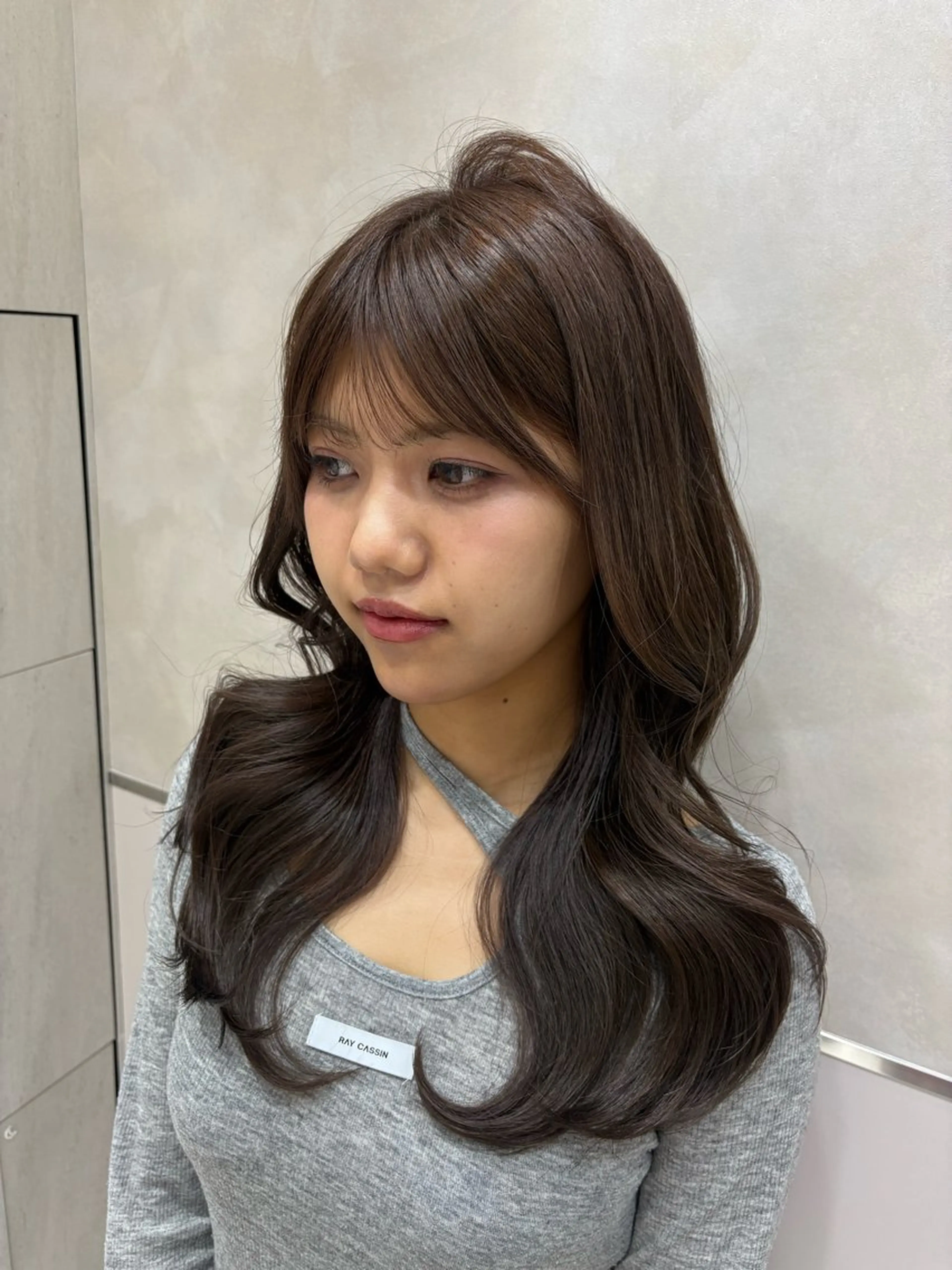 ロング カット ヘアカラー トリートメント 透明感カラー/似合わ せ前髪/柴田礼空のヘアスタイル