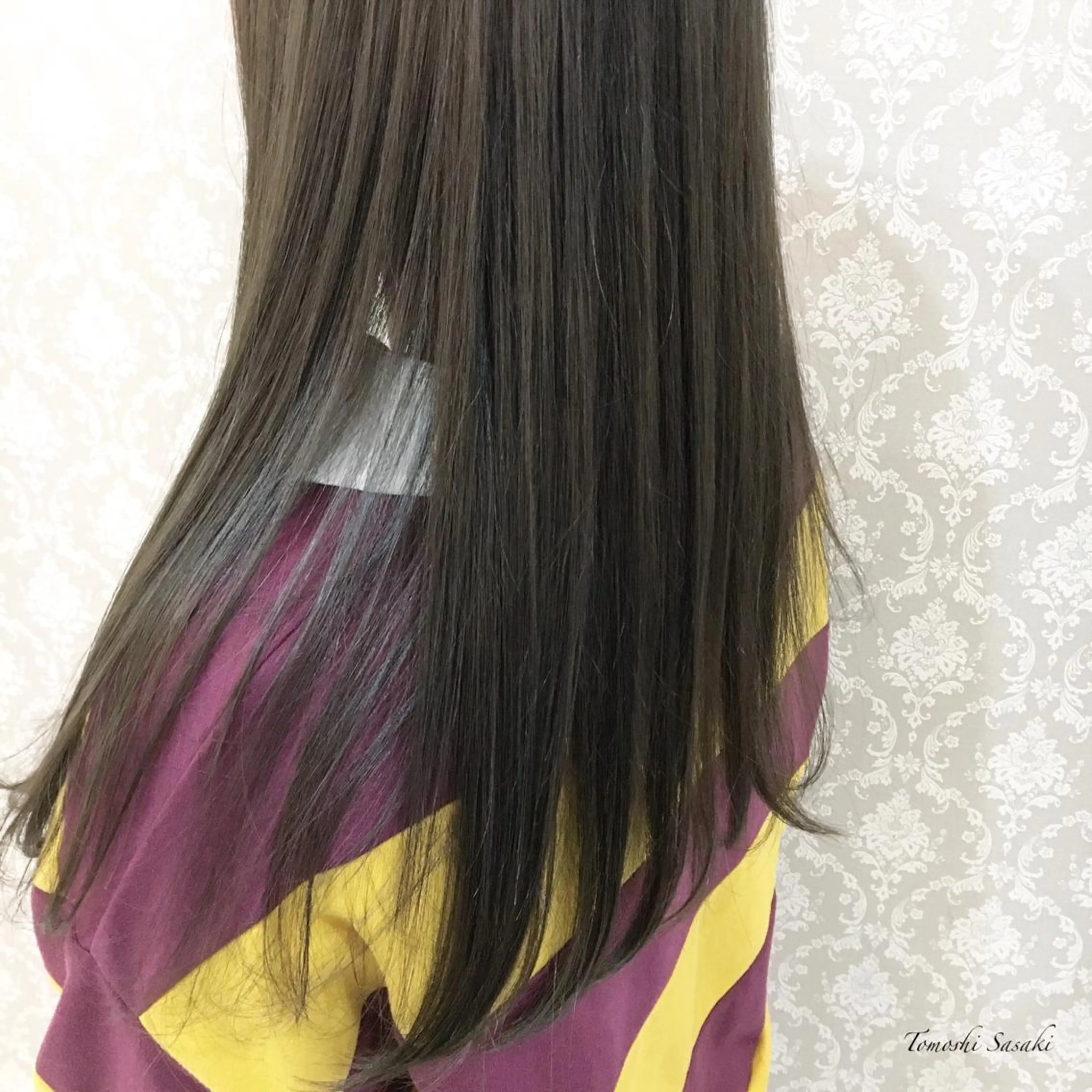 カラー アディクシーカラー オレンジ ササキ トモシのヘアスタイル