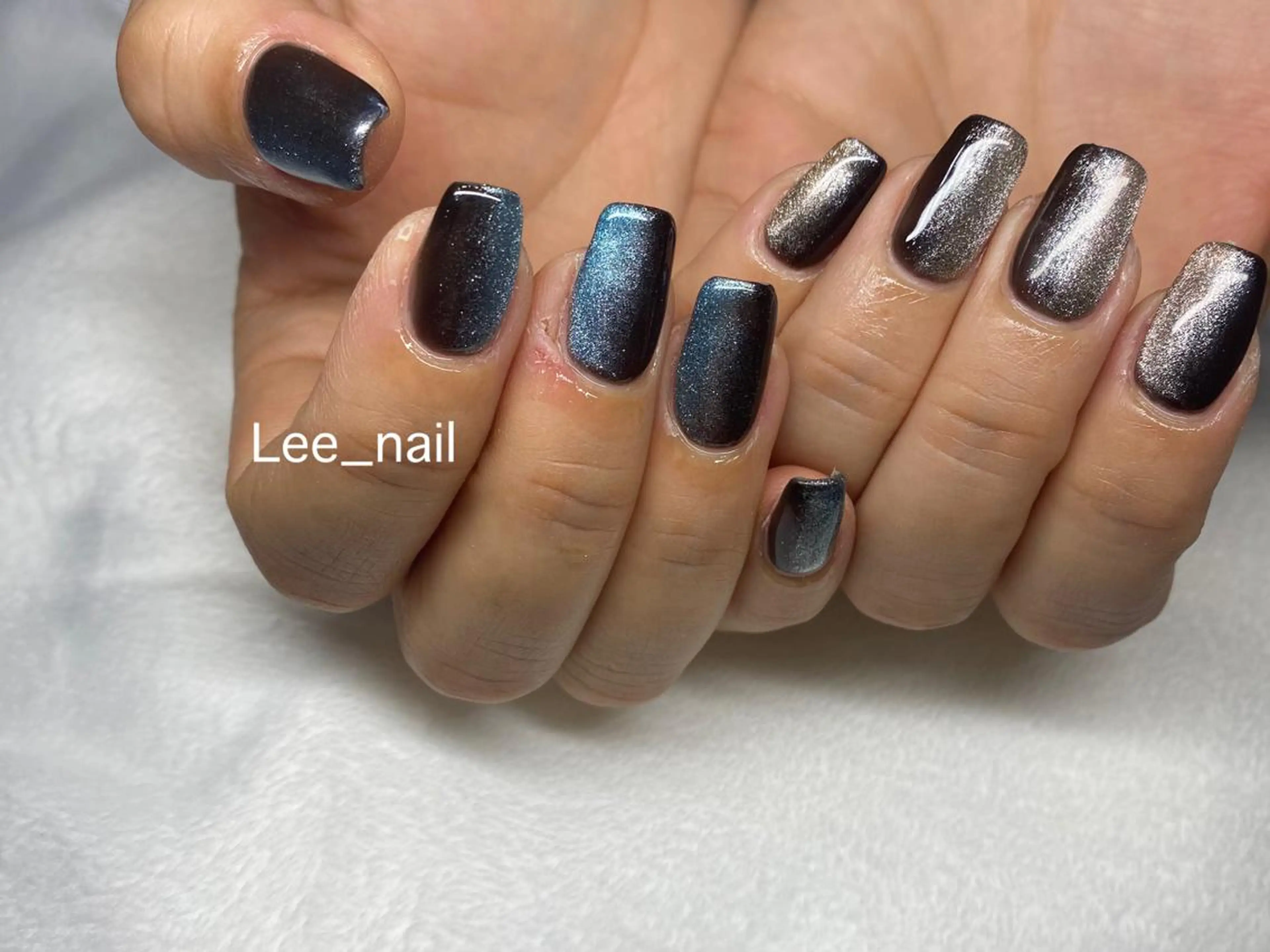 ネイル マグネットネイル ハンドネイル Lee_ nailのネイルデザイン
