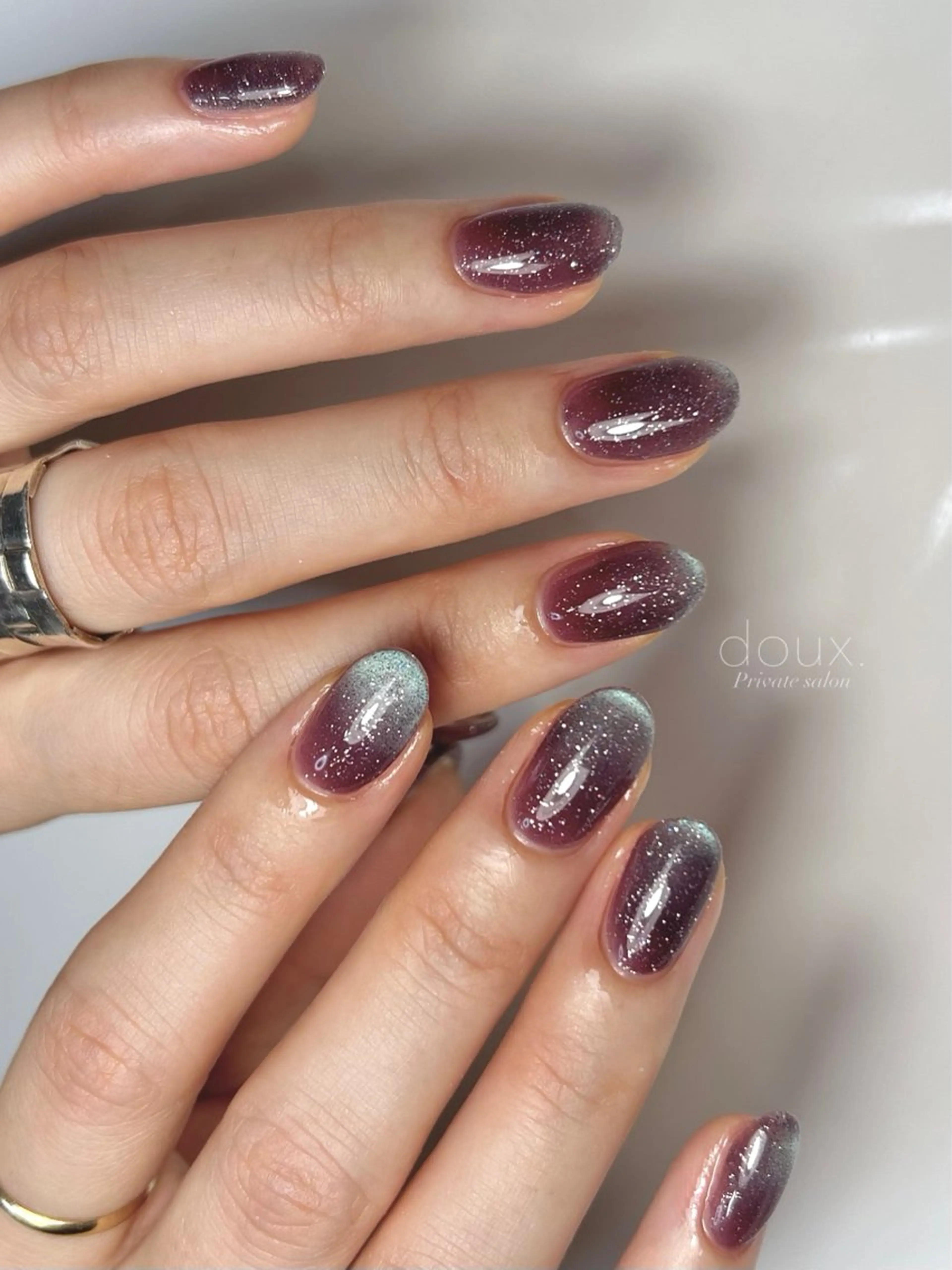 ネイル マグネットネイル doux. nailのネイルデザイン